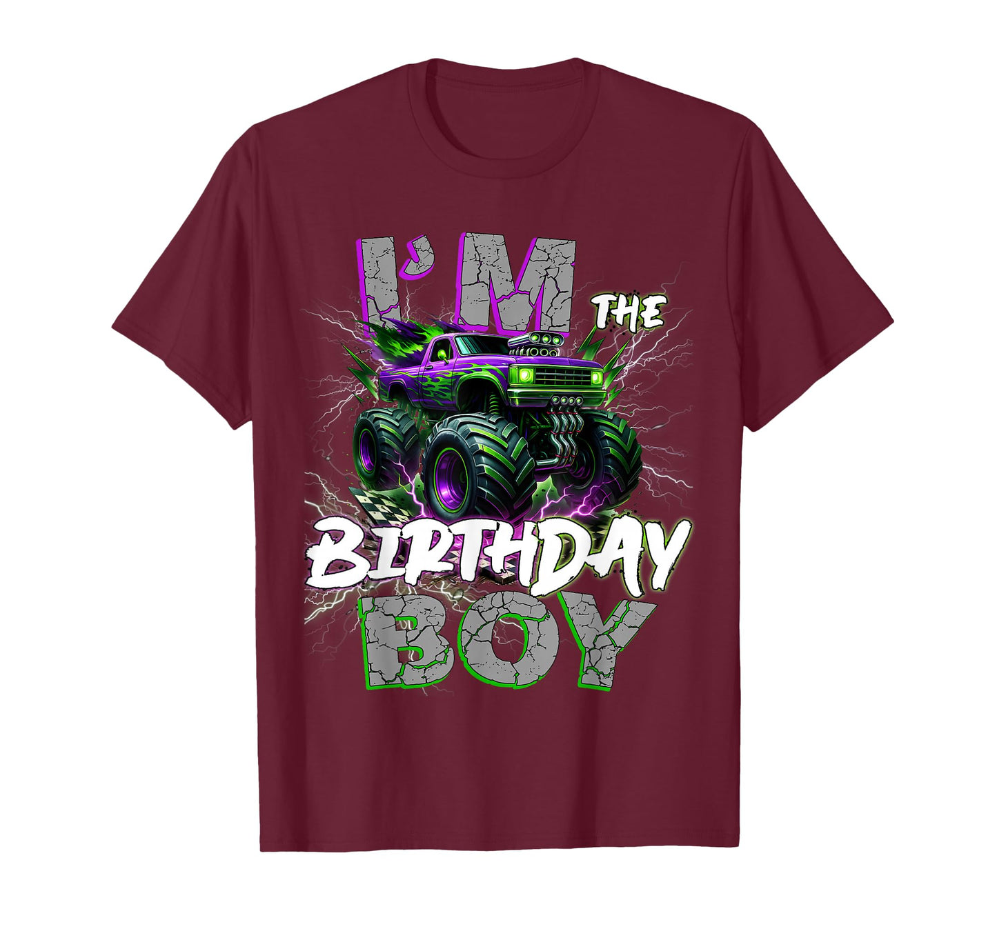 Im The Birthday Monster Truck Group Family Matching Party T-Shirt