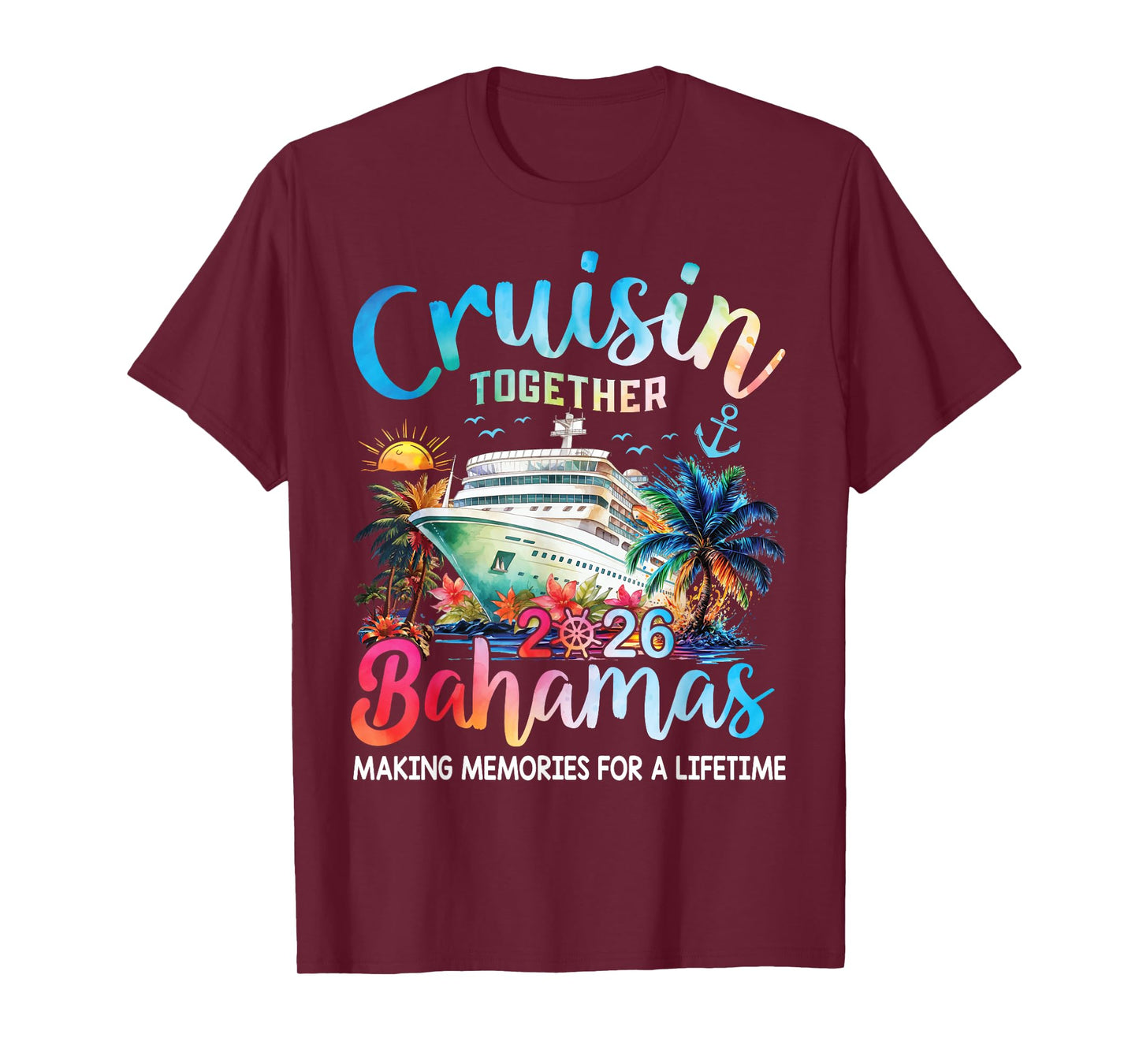 Cruisin Together Bahamas Vacation Family Bahamas Cruise 2026 T-Shirt