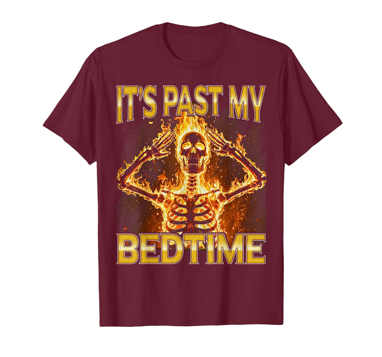 Past my Bedtime - Edgy Skeleton Bootleg Hard Skeleton Meme T-Shirt