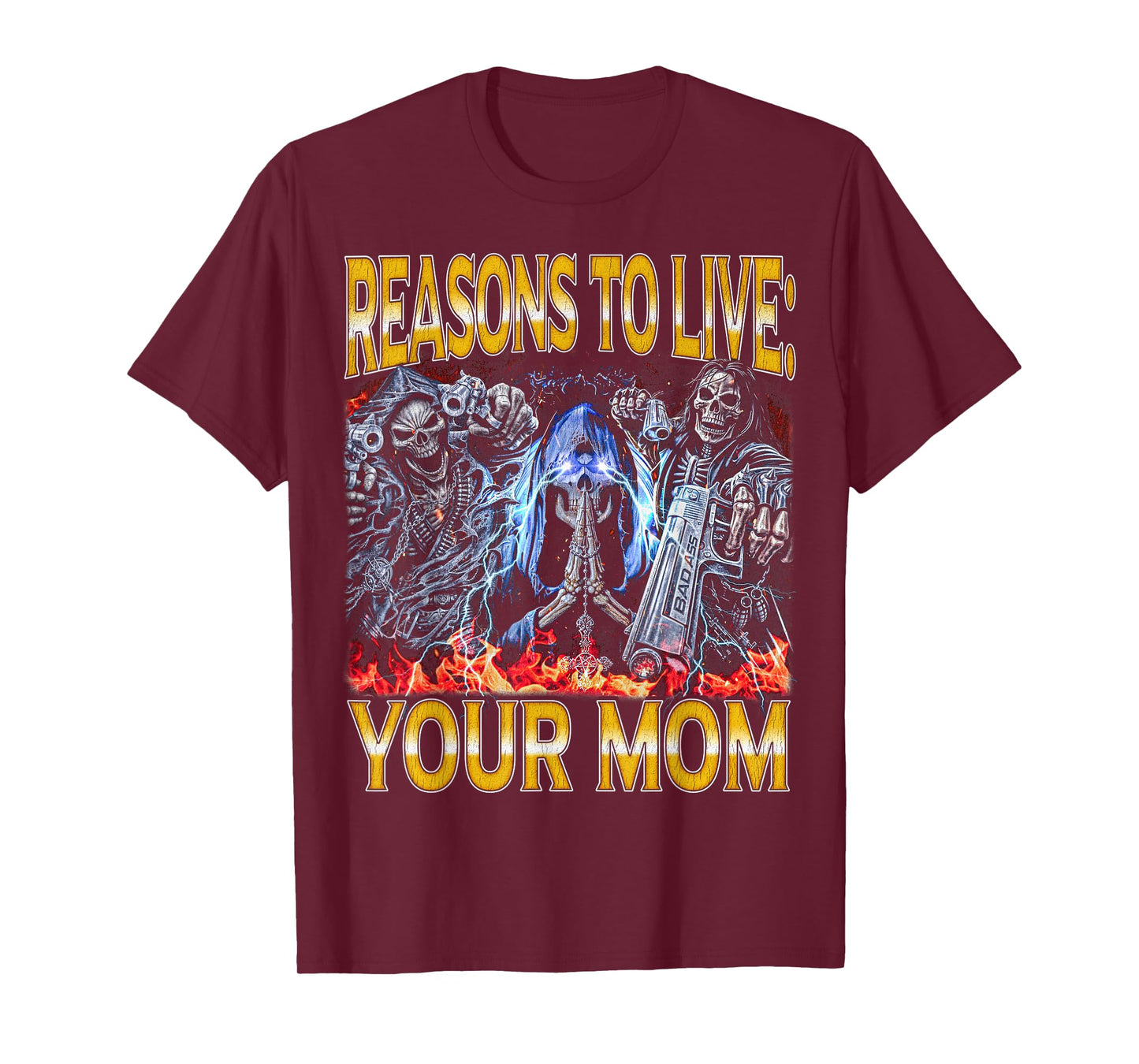Your Mom - Edgy Skeleton Bootleg Hard Skeleton Meme T-Shirt
