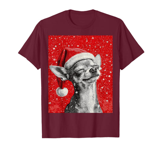Christmas Chihuahua Red T-Shirt