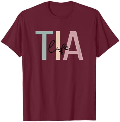 Tia Life Tia Grandma Boho Tia Grandmother T-Shirt - T-Shirt | Maroon
