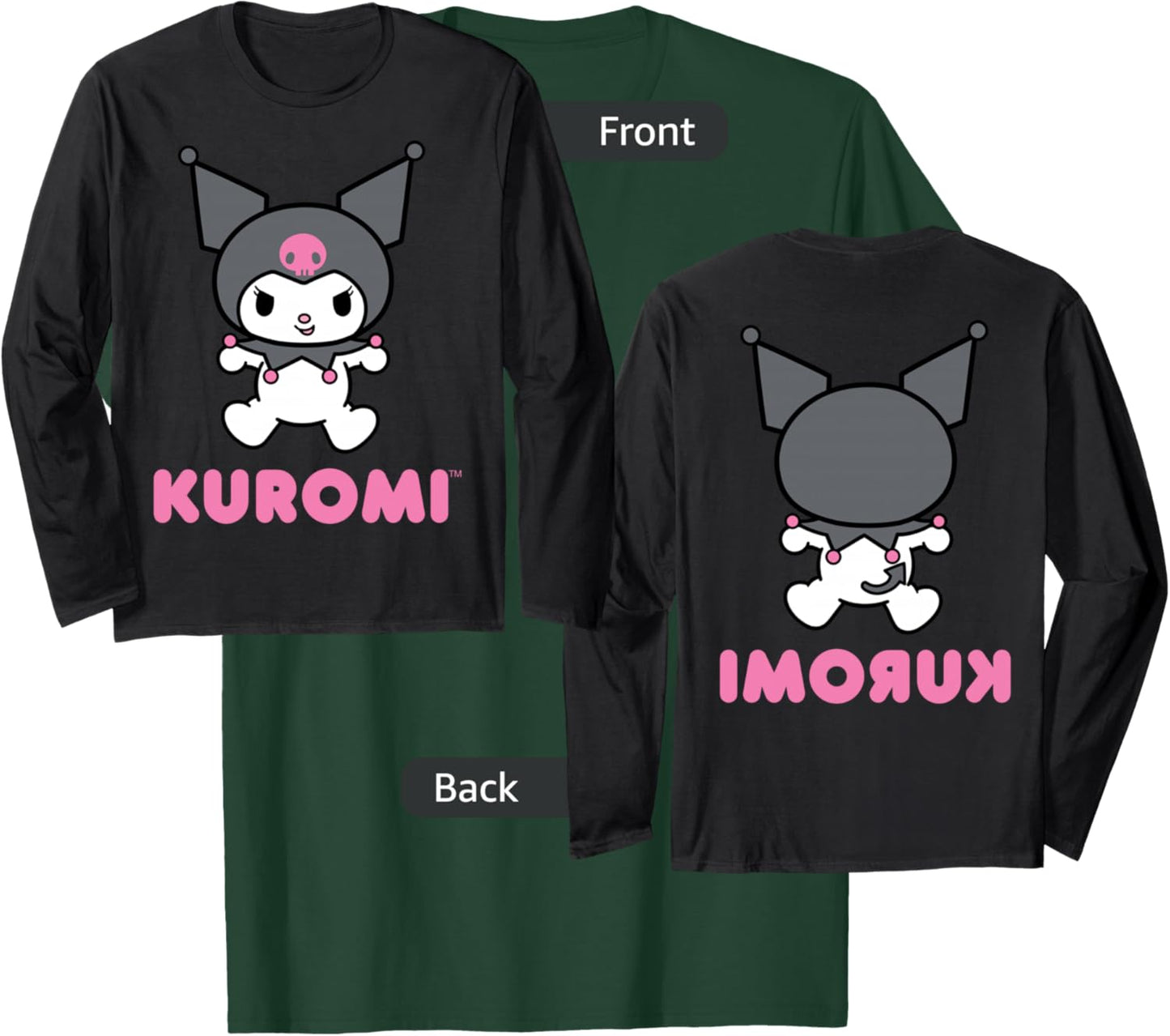 Kuromi Character Front and Back T-Shirt - T-Shirt | Forest