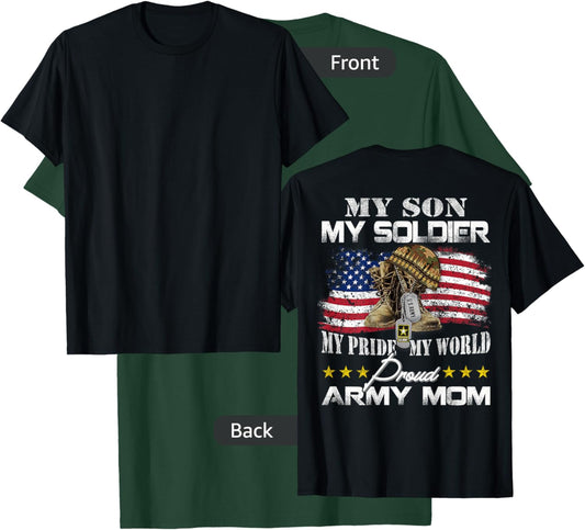 Proud Army Mom Army Mom Army Graduation Mom Army Mom Gift T-Shirt - T-Shirt | Forest