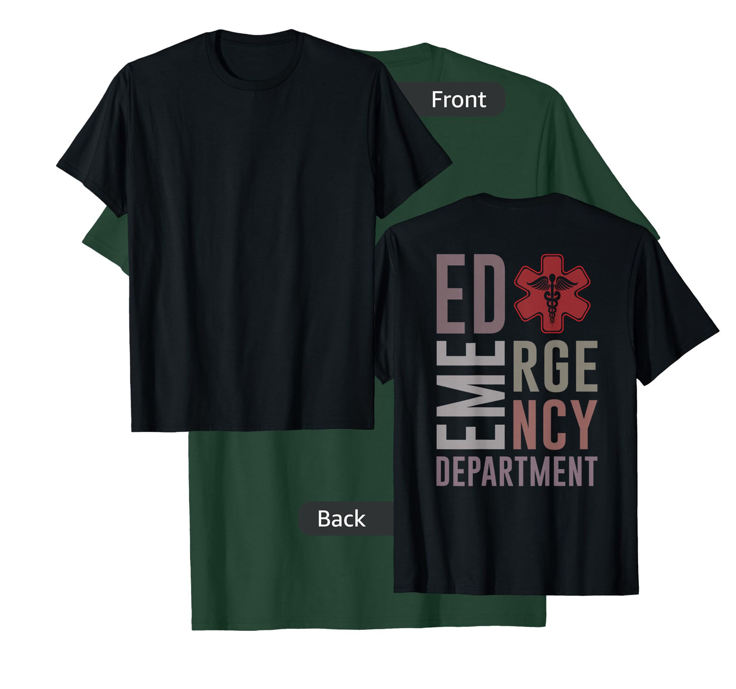 Vintage Emergency Department Emergency Room ED Nurse Back Of T-Shirt