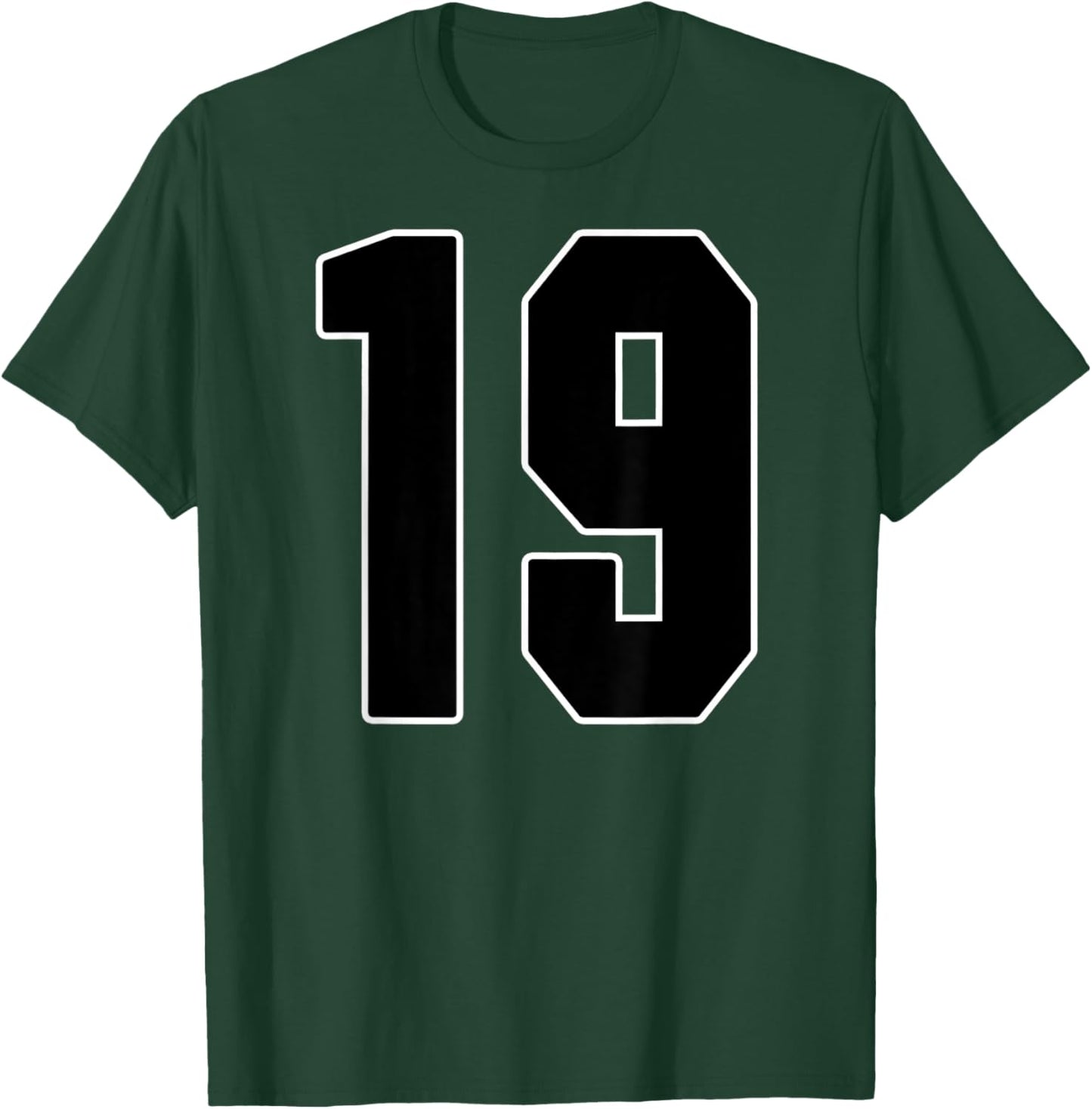 Big #19 Jersey Number 19 Uniform Biggest Fan Favorite Player T-Shirt - T-Shirt | Forest