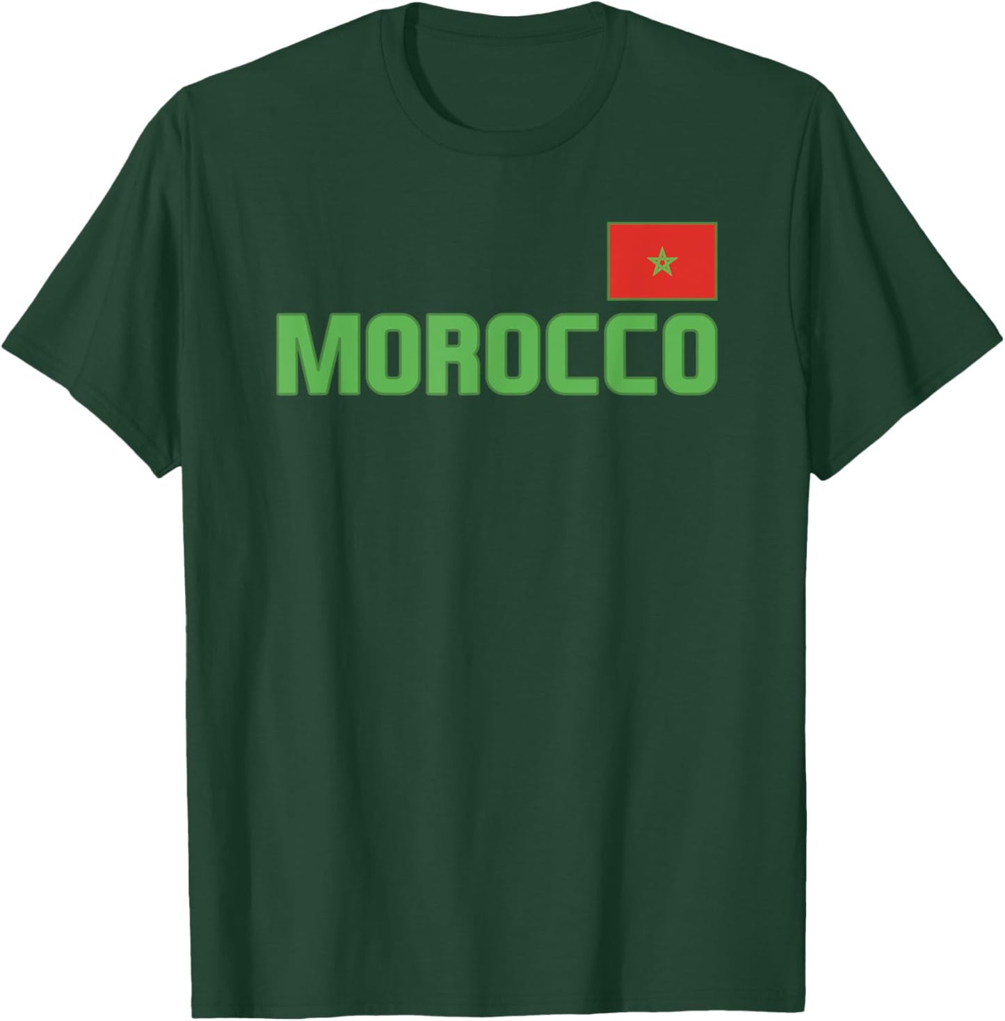 Morocco Flag Moroccan Pride International Country T-Shirt - T-Shirt | Forest