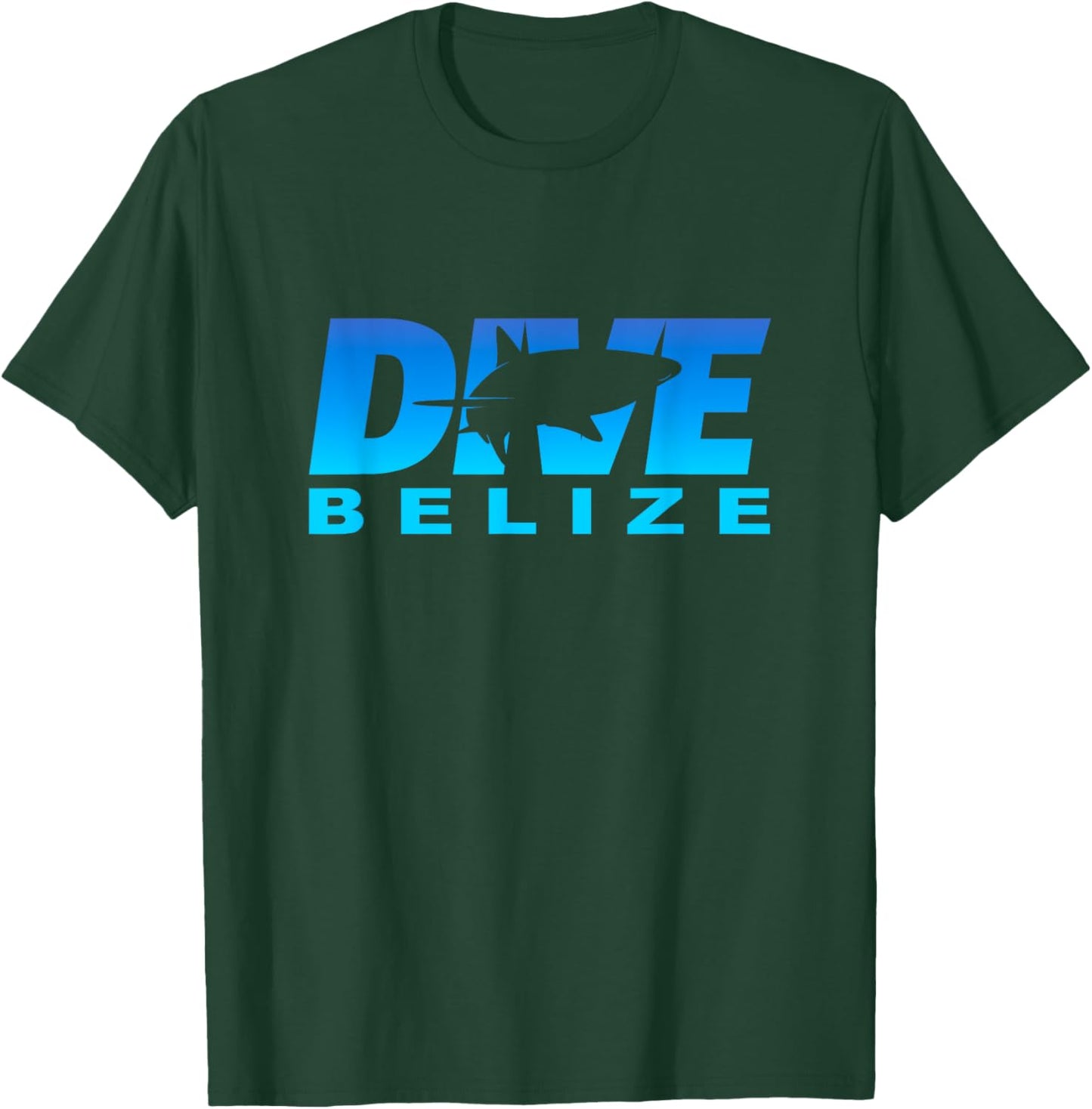 Dive Belize with Shark, Scuba Diving at Belize T-Shirt - T-Shirt | Forest