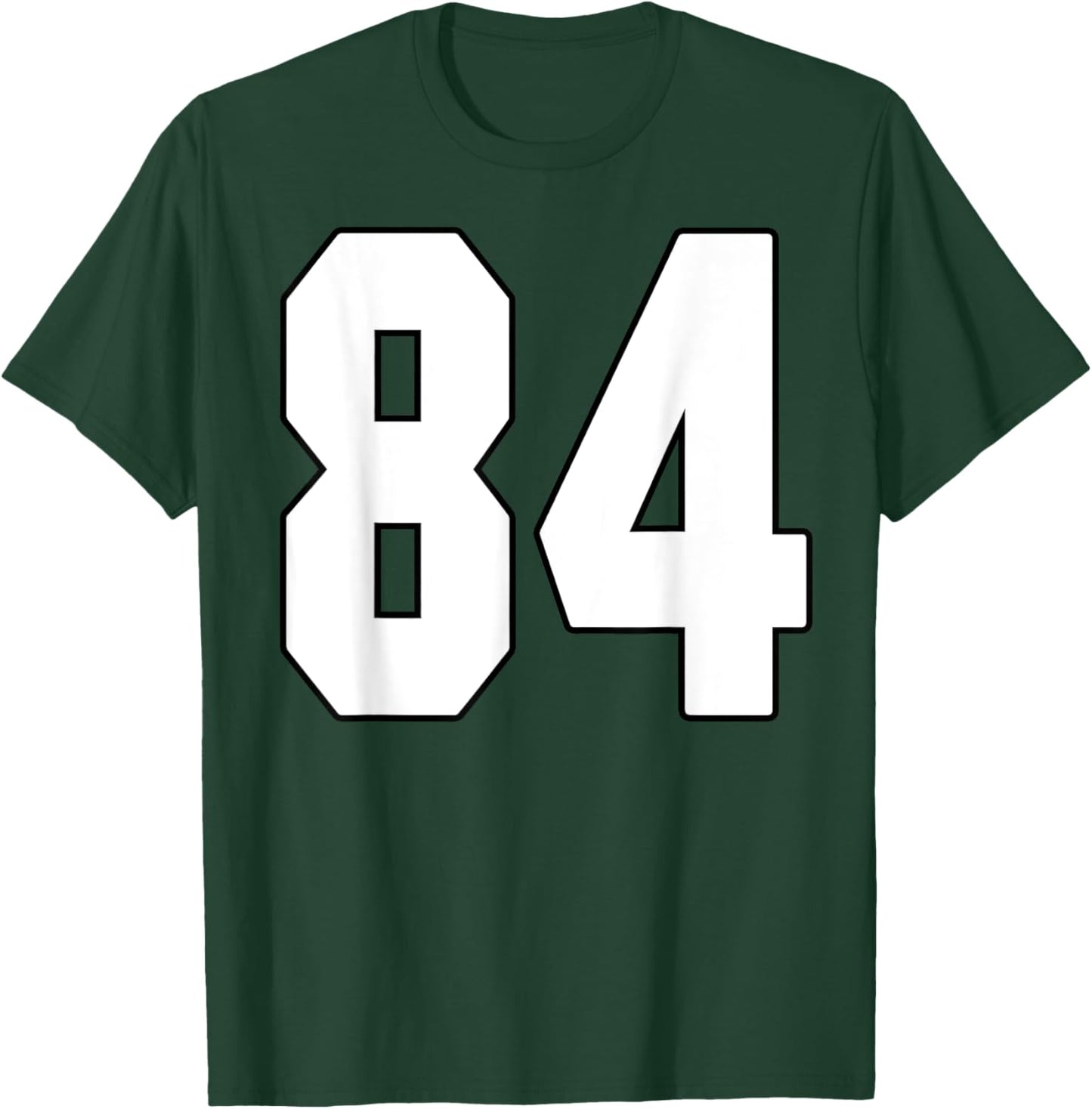 Big #84 Jersey Number 84 Uniform Biggest Fan Favorite Player T-Shirt - T-Shirt | Forest