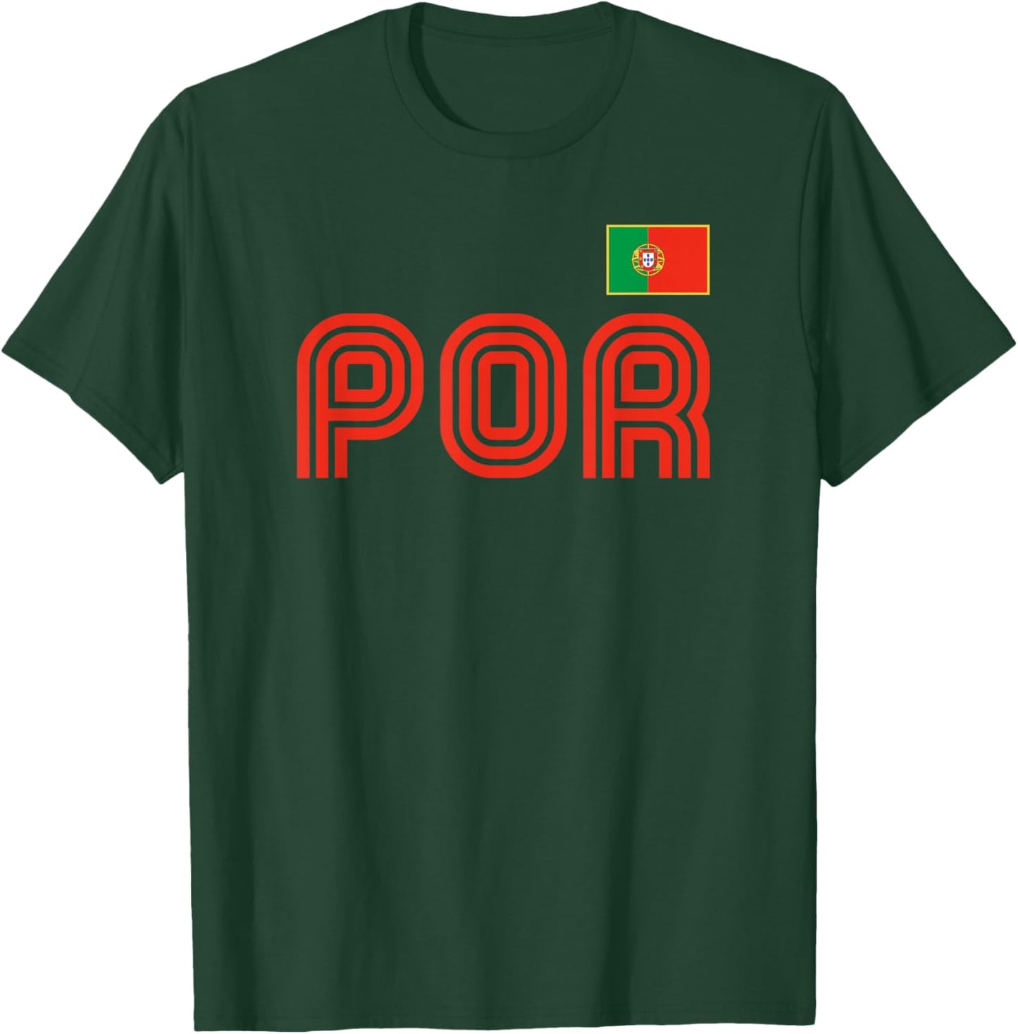 Portugal Flag Retro International Country Portuguese Pride T-Shirt - T-Shirt | Forest