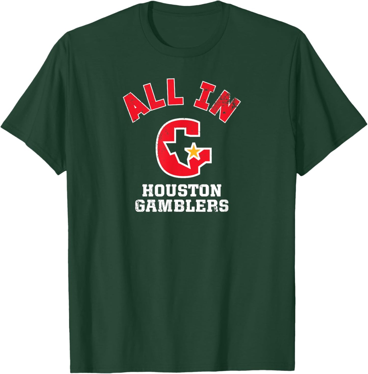 Houston Gamblers: All In T-Shirt - T-Shirt | Forest