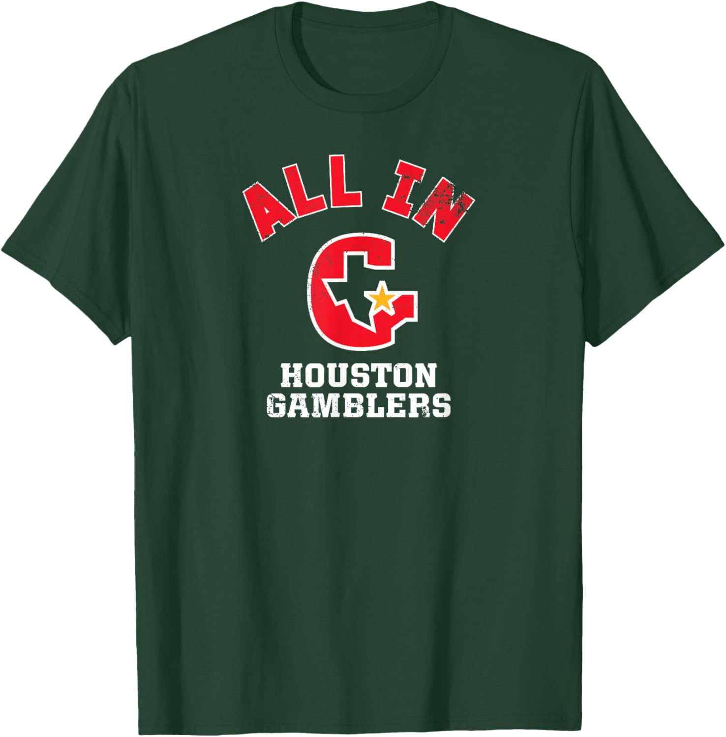 Houston Gamblers: All In T-Shirt - T-Shirt | Forest