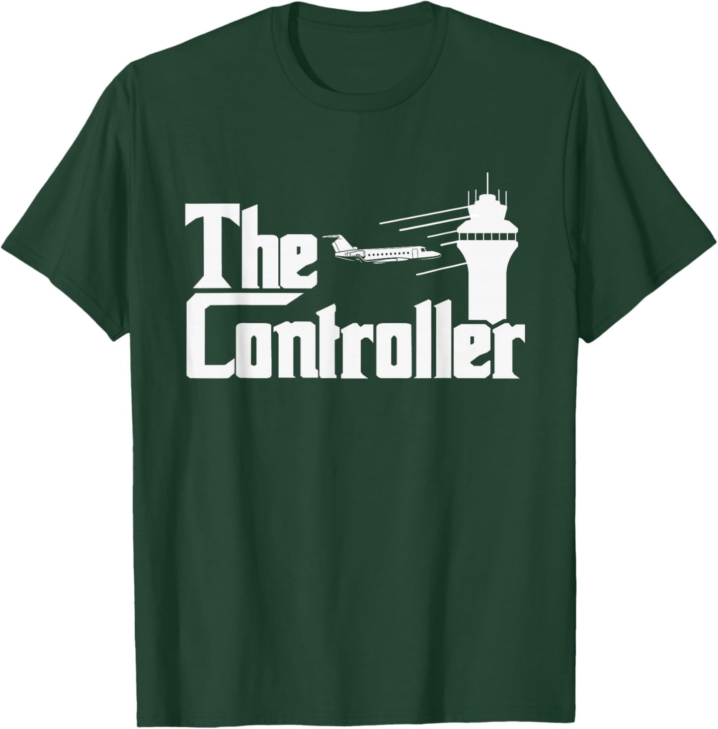 The Controller - Air Traffic Control Aircraft ATC Airfield T-Shirt - T-Shirt | Forest