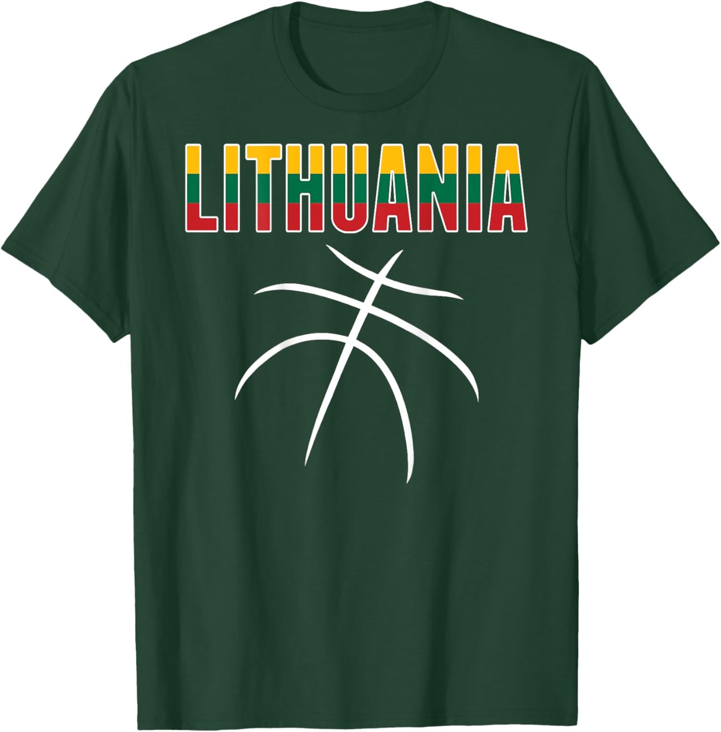 Lithuania Basketball Fans Jersey - Lithuanian Sport Lovers T-Shirt - T-Shirt | Forest