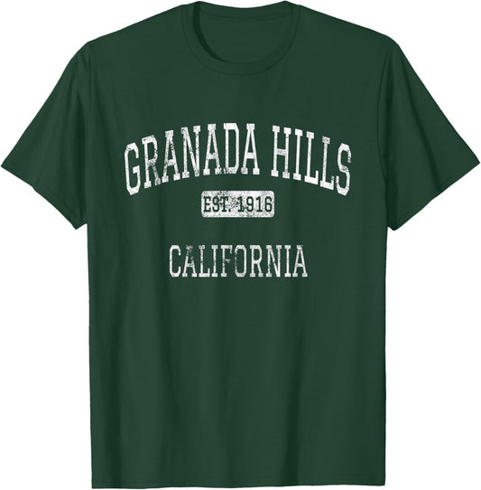 Granada Hills California Los Angeles CA Vintage T-Shirt - T-Shirt | Forest
