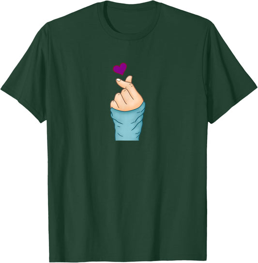 K-pop Kpop Heart Fingers T-Shirt - T-Shirt | Forest