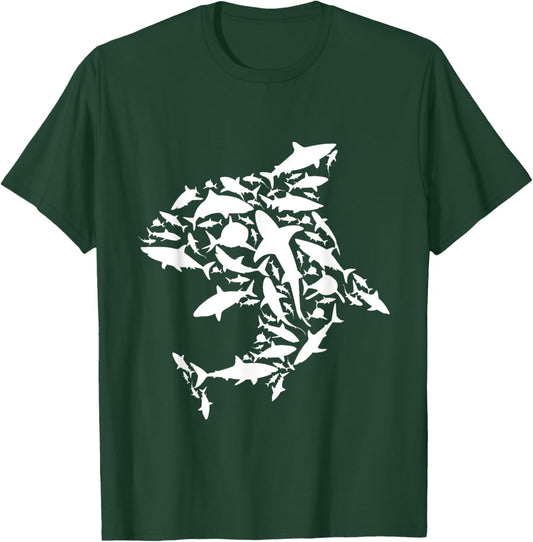 White Sharks - Marine Biologist Shark Lovers Science T-Shirt - T-Shirt | Forest
