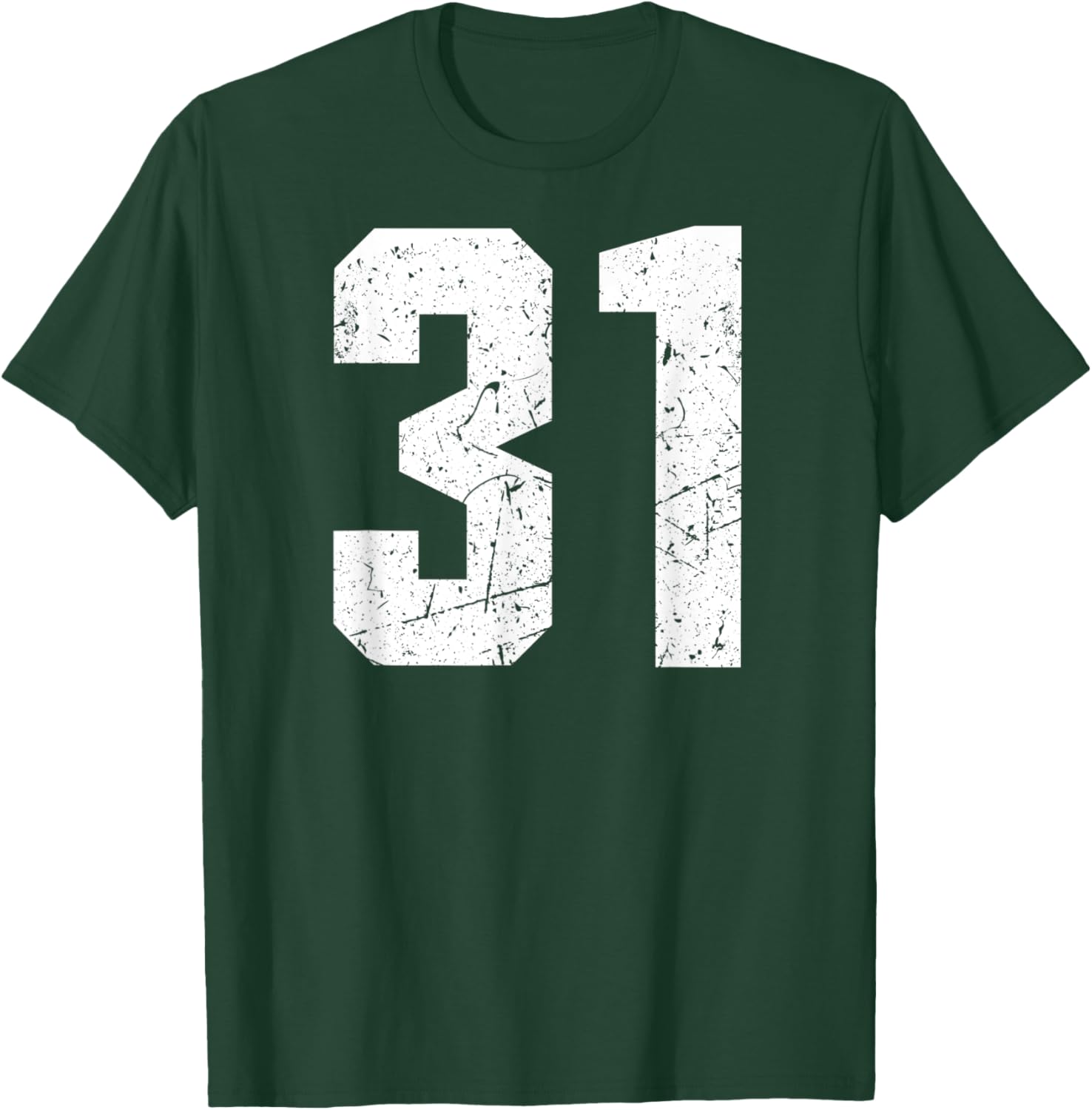 Number #31 Sport Jersey Birthday Age Lucky No. White Vintage T-Shirt - T-Shirt | Forest