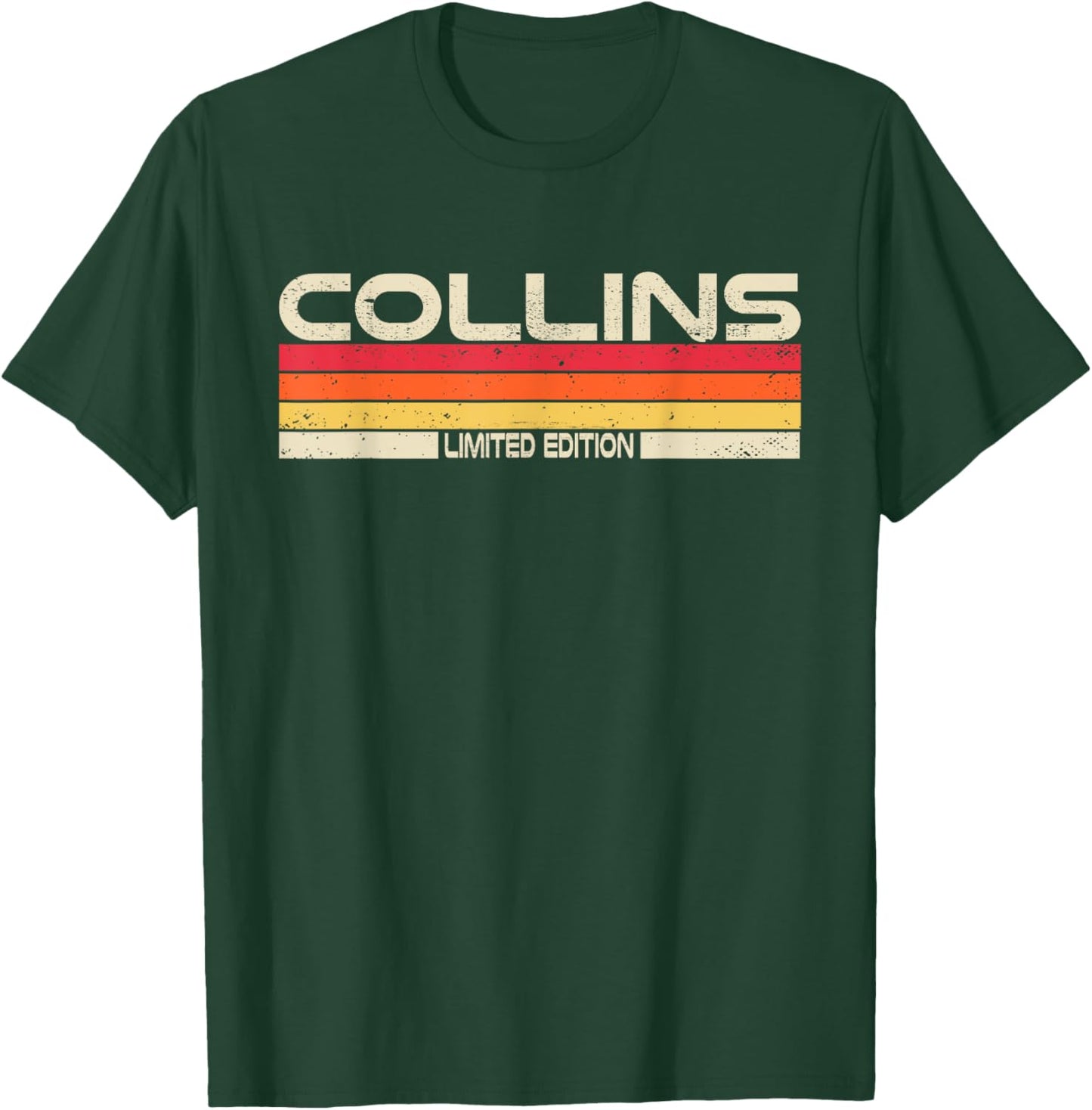 Collins Surname Birthday Family Reunion 80s 90s Sunset T-Shirt - T-Shirt | Forest