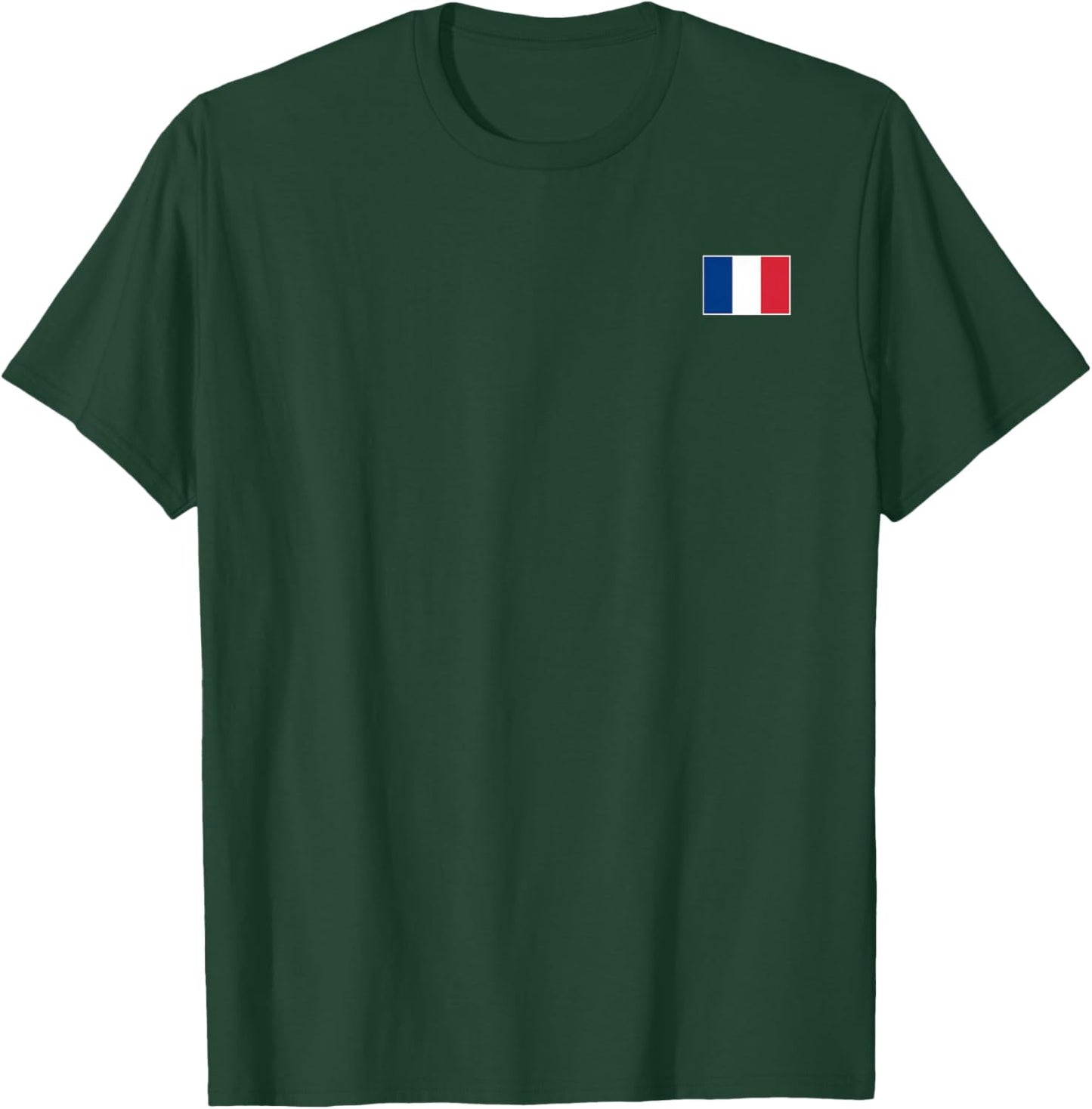 France T Shirt Women Men Kids Left Chest French Flag T-Shirt - T-Shirt | Forest