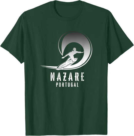 Surf Nazare, Surfing Nazare in Portugal, Pipe Surfer T-Shirt - T-Shirt | Forest
