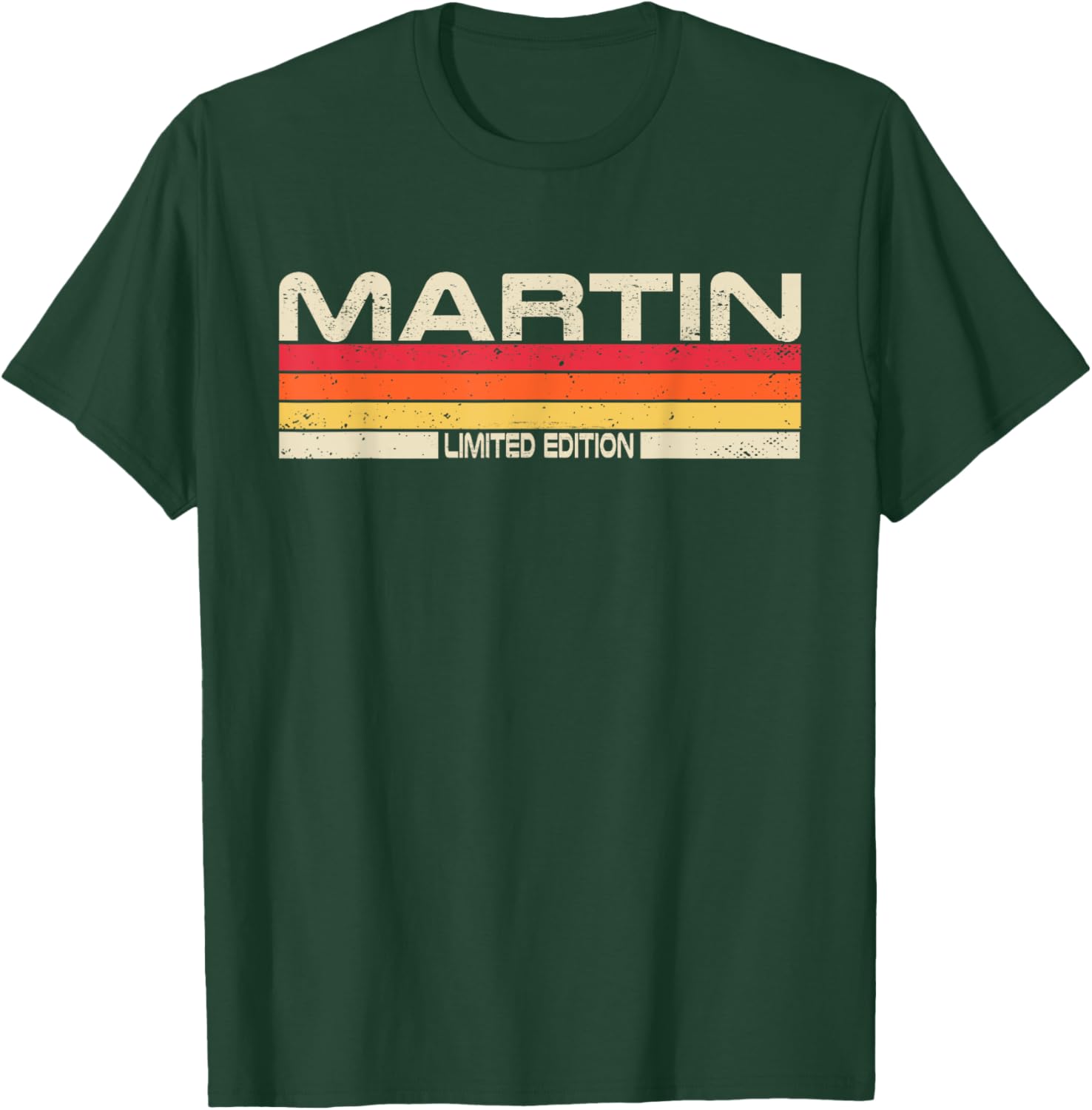 Martin Surname Birthday Family Reunion 80s 90s Sunset T-Shirt - T-Shirt | Forest