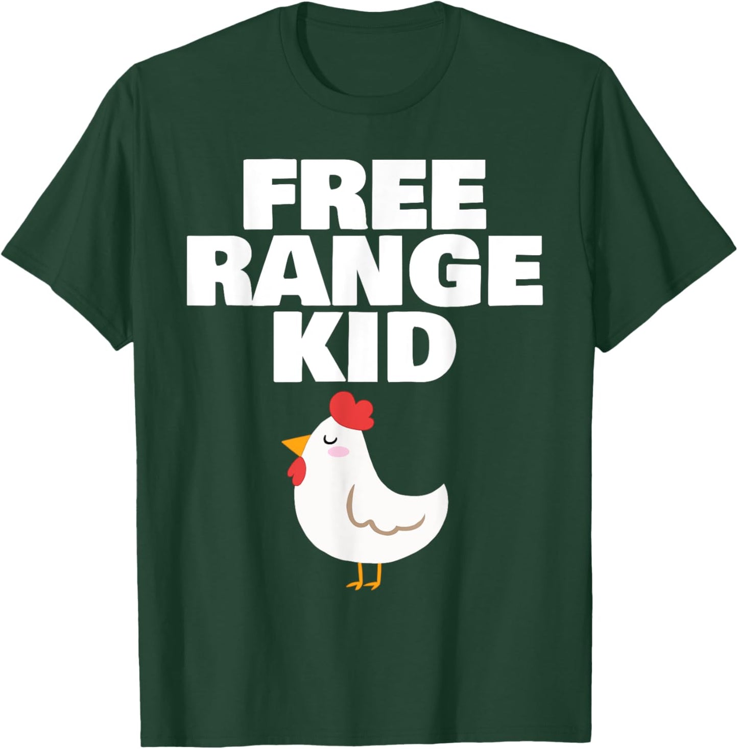 Chicken Free Range Kid T-Shirt - T-Shirt | Forest