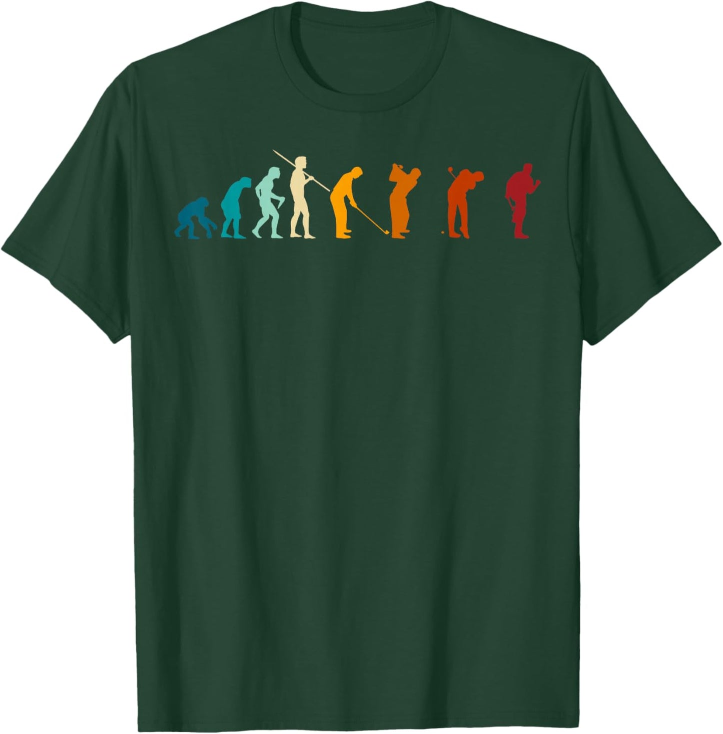 Evolution of the Golfing Man - Funny Golfer T-Shirt - T-Shirt | Forest