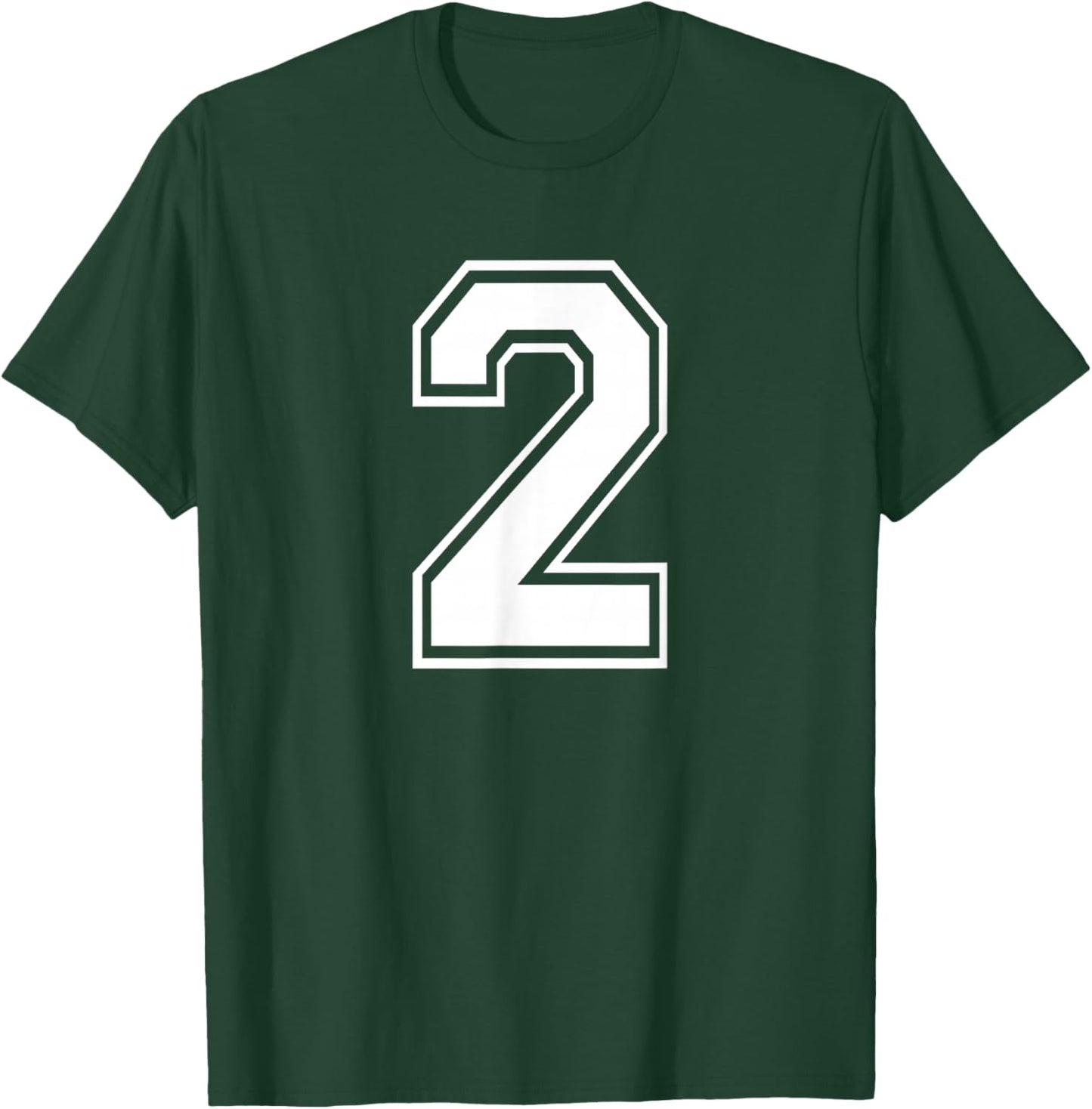 Number Two #2 for Sports Team Birthday Anniversary Event T-Shirt - T-Shirt | Forest