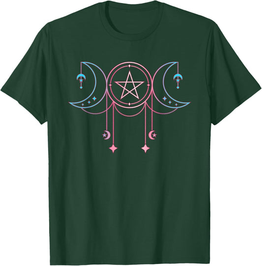 Triple Moon Goddess Transgender T-Shirt - T-Shirt | Forest