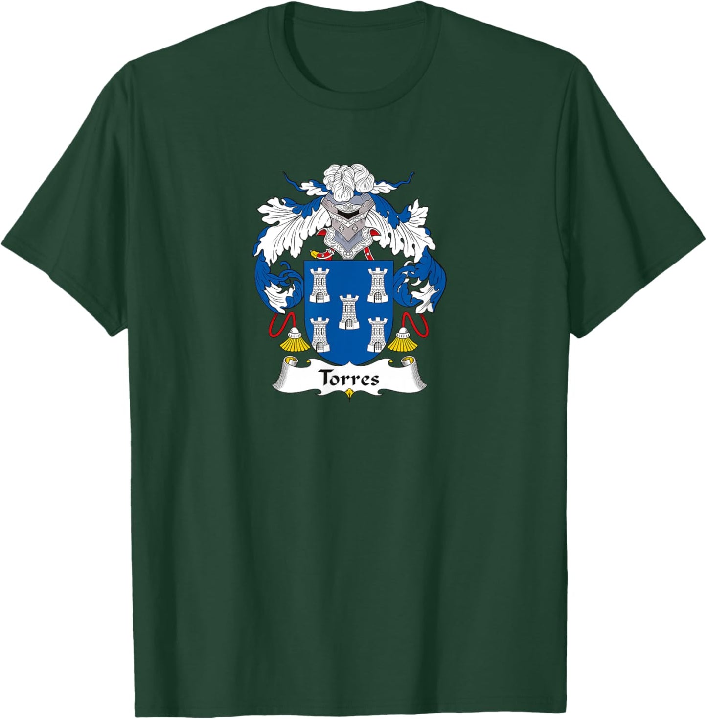 Torres Coat of Arms - Family Crest T-Shirt - T-Shirt | Forest