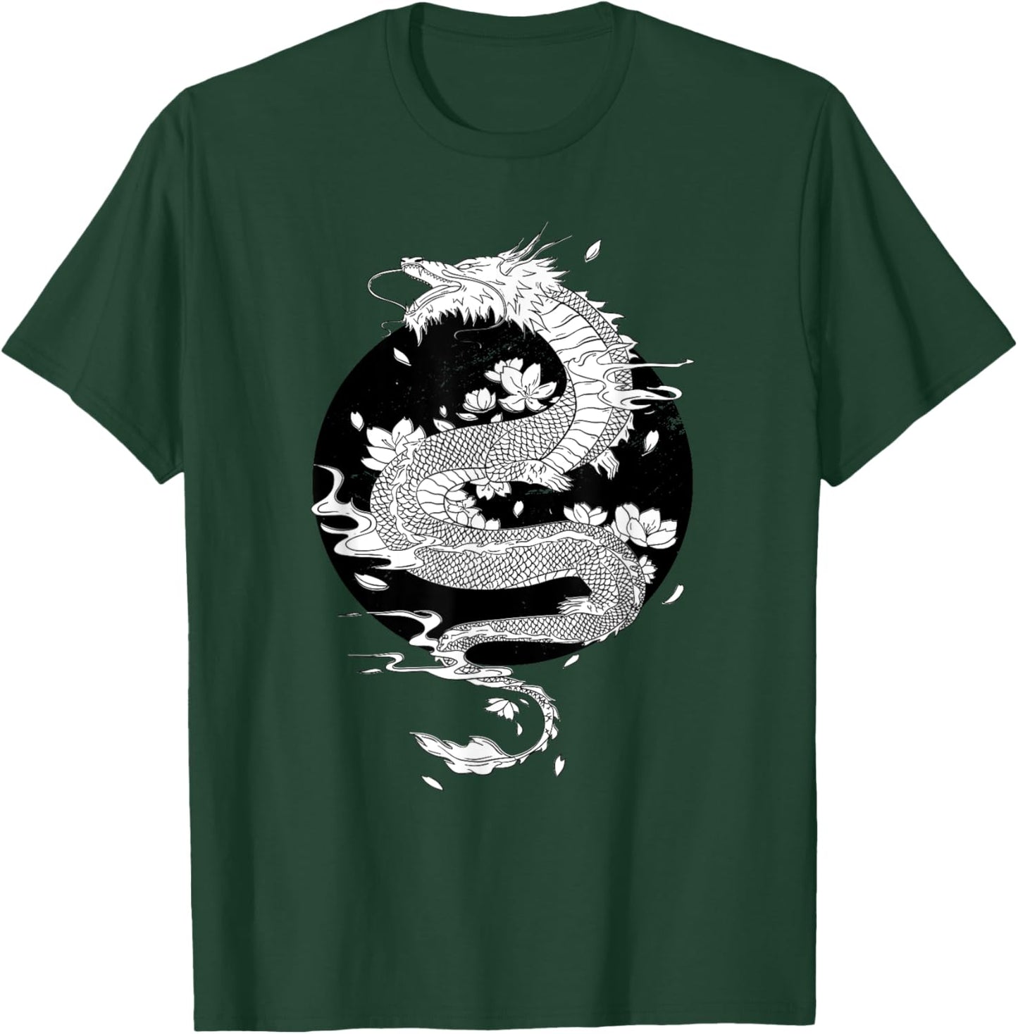 Japanese Dragon Japanese Flag Vintage Retro Japan T-Shirt - T-Shirt | Forest