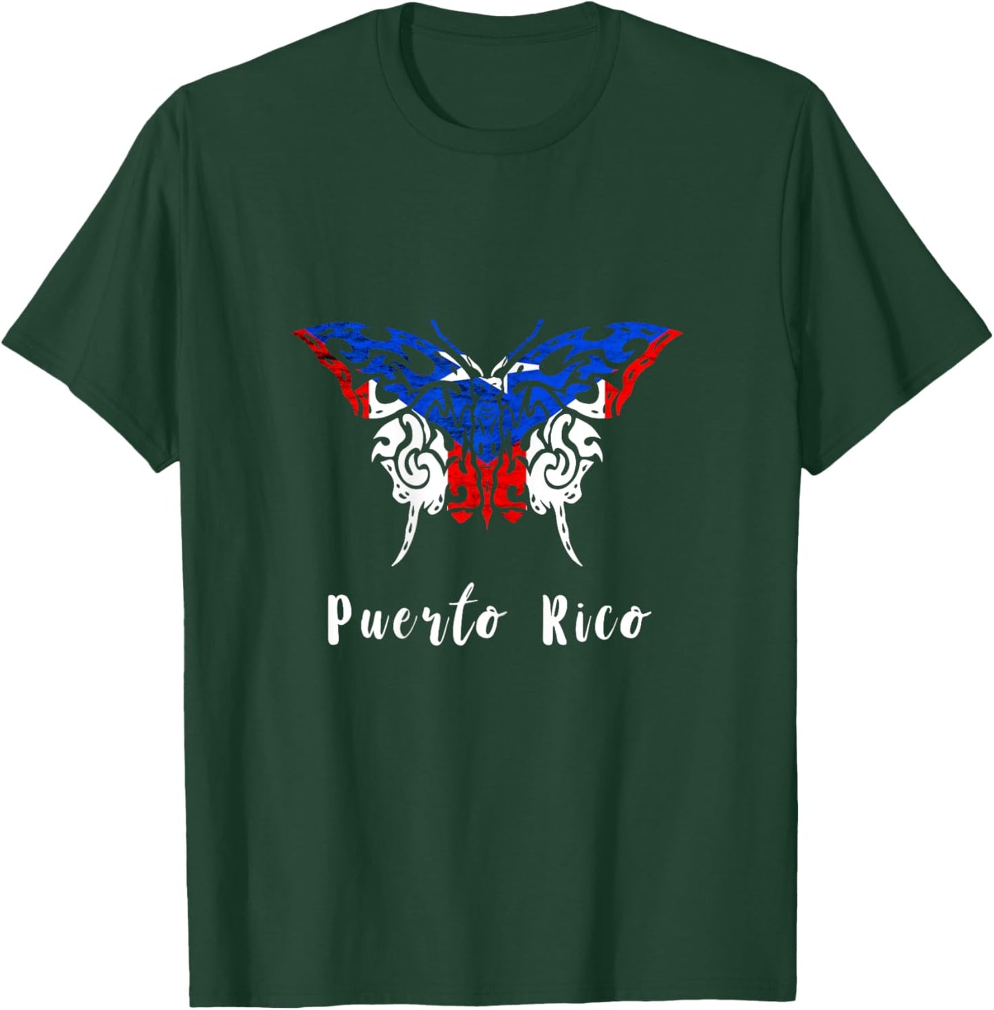 Puerto Rico Puerto Rican Butterfly Puerto Rico Pride T-Shirt - T-Shirt | Forest