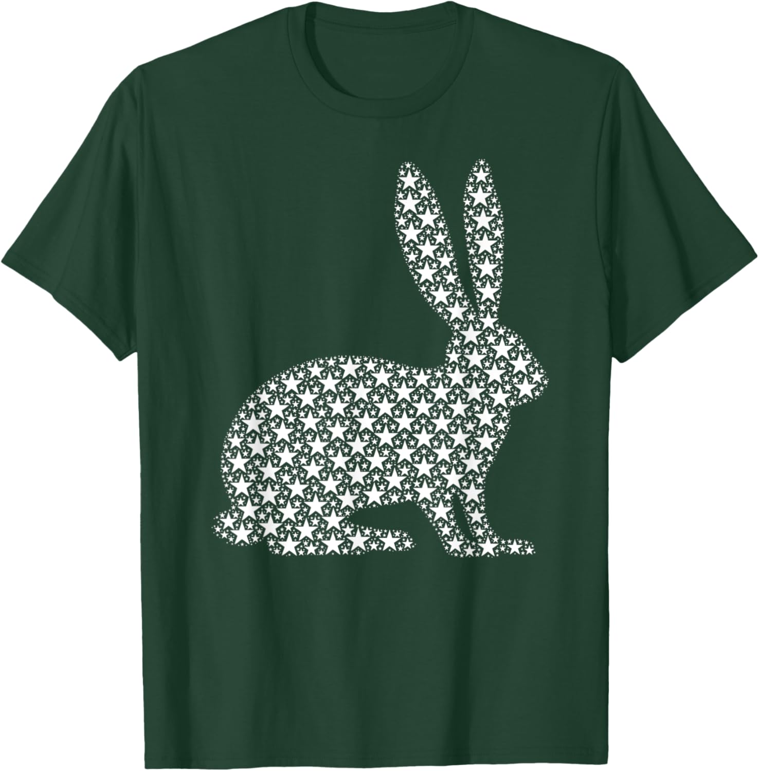 July 4th USA American Flag Stars Patriotic BUNNY RABBIT T-Shirt - T-Shirt | Forest
