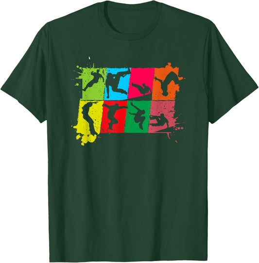 Freerunning Parkour Jump Obstacle Course Parkour T-Shirt - T-Shirt | Forest