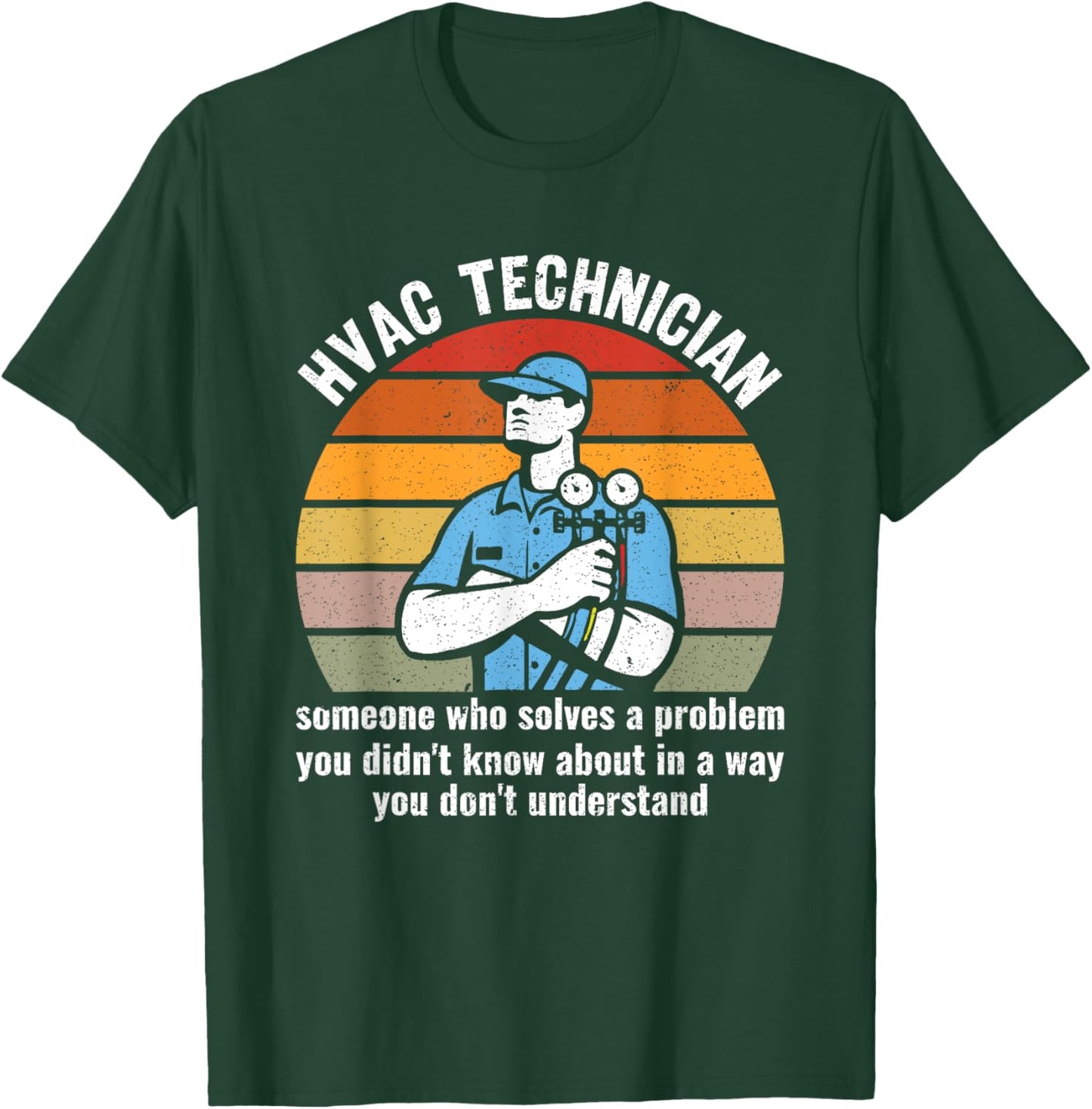 Funny HVAC Technician Definition HVAC Tech T-Shirt - T-Shirt | Forest