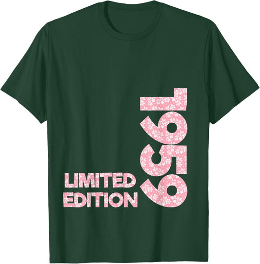 Limited Edition 1959 Birthday Women Girls 1959 Born T-Shirt - T-Shirt | Forest