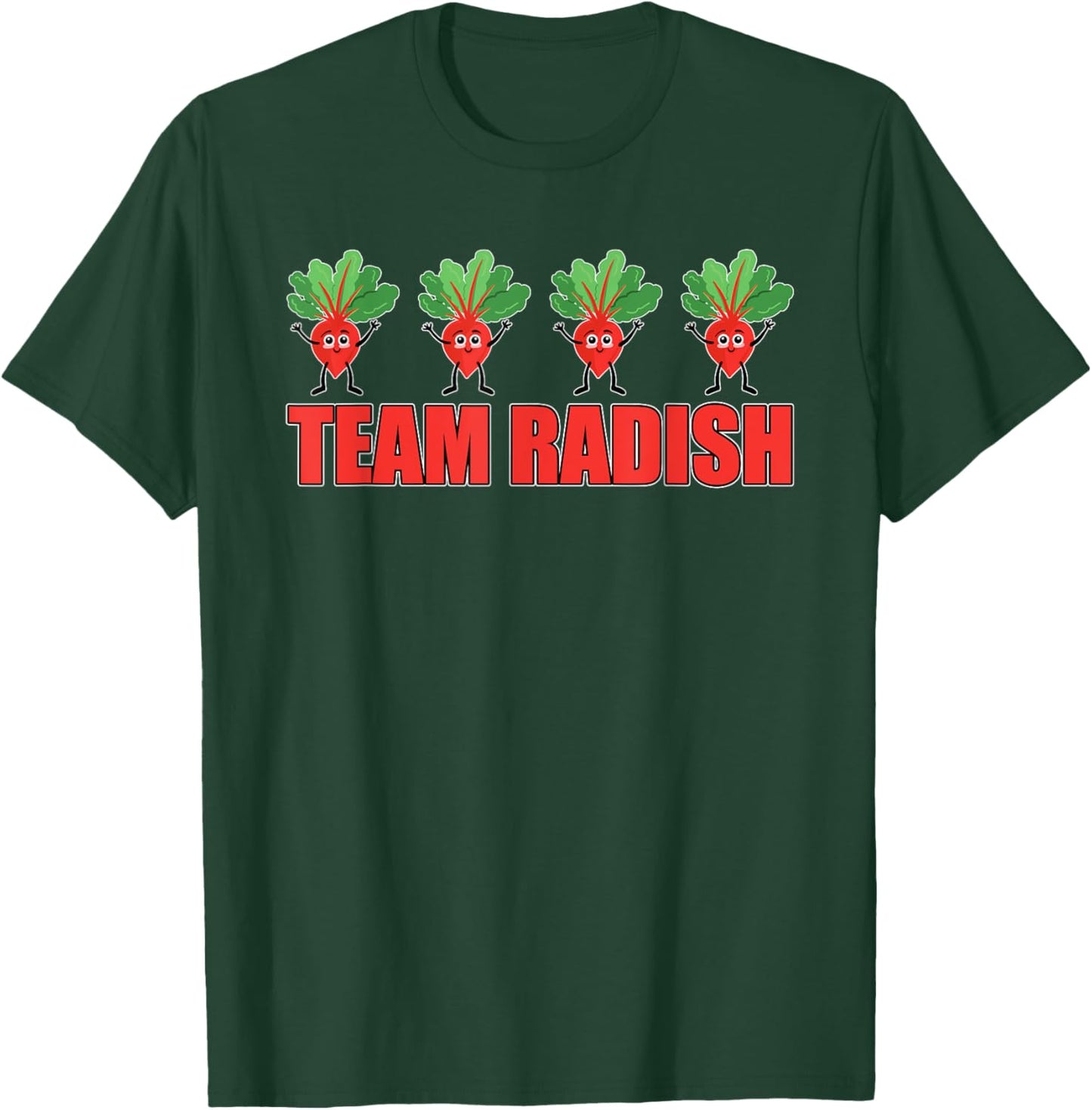 Cute Team Radish Apparel Vegetable Lover Radishes T-Shirt - T-Shirt | Forest