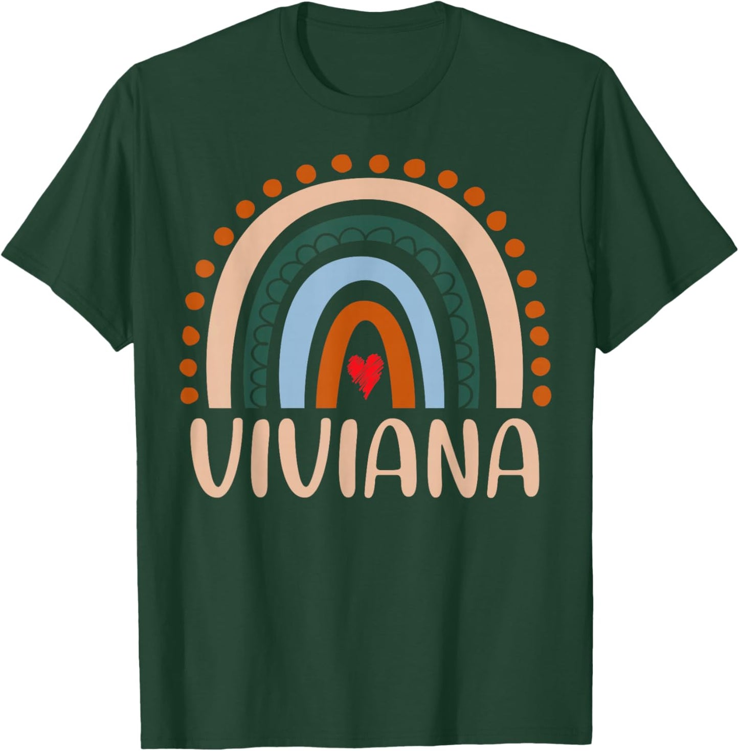 Viviana Name Personalized Funny Women Rainbow Viviana T-Shirt - T-Shirt | Forest