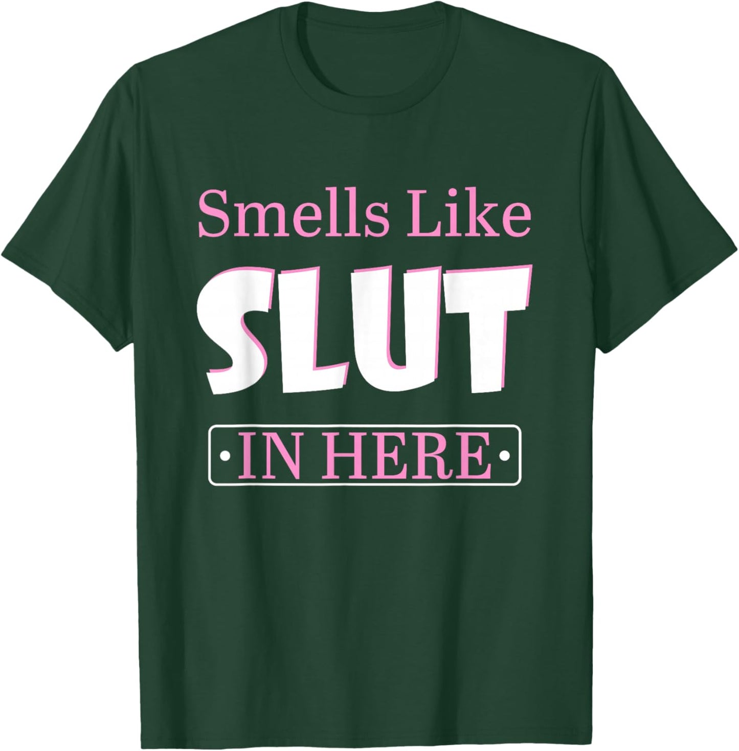 Smells Like Slut In Here Offensive Funny Adult Humor Quote T-Shirt - T-Shirt | Forest