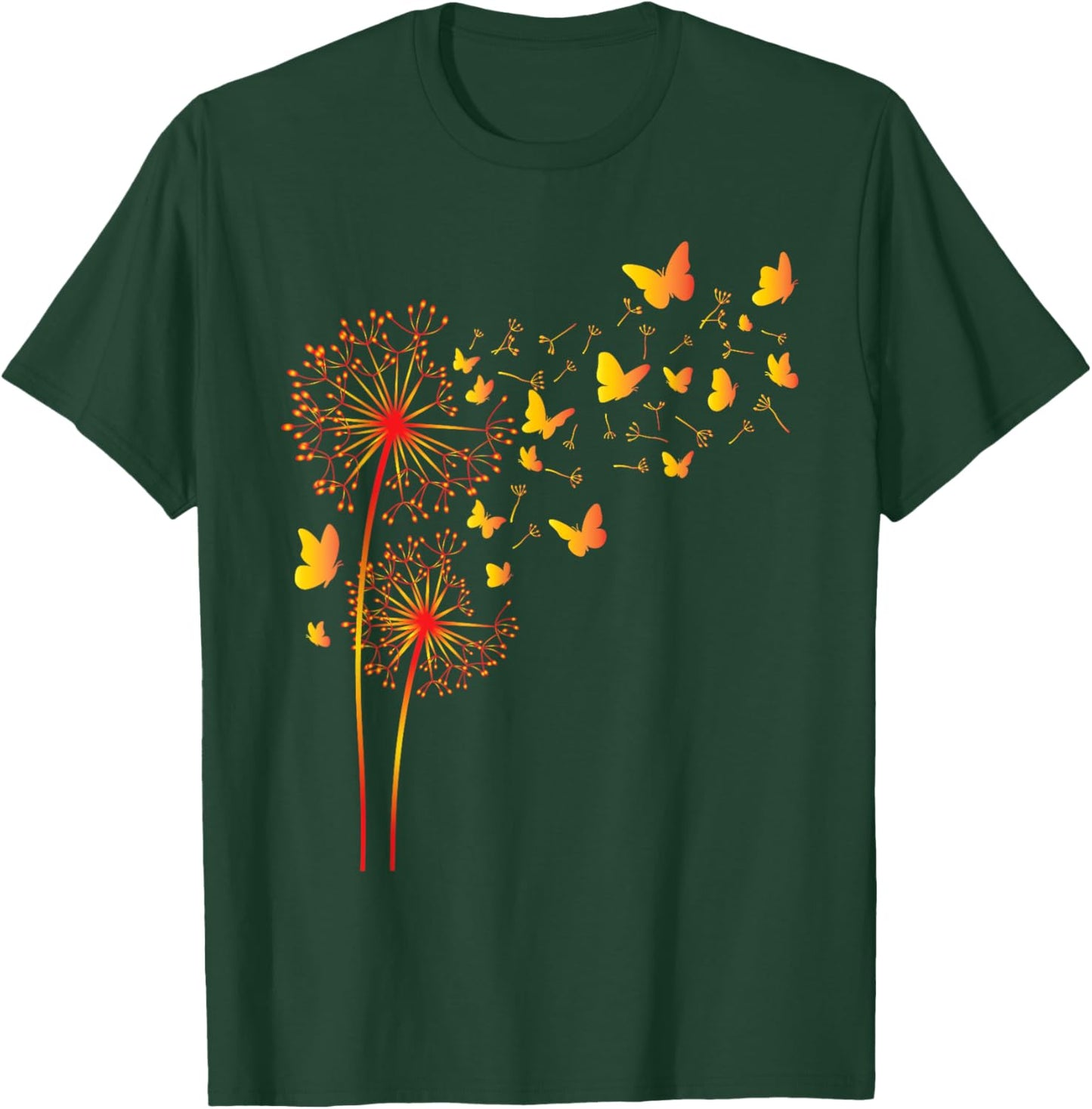 Butterflies Flowers - Butterfly Lover Entomology T-Shirt - T-Shirt | Forest