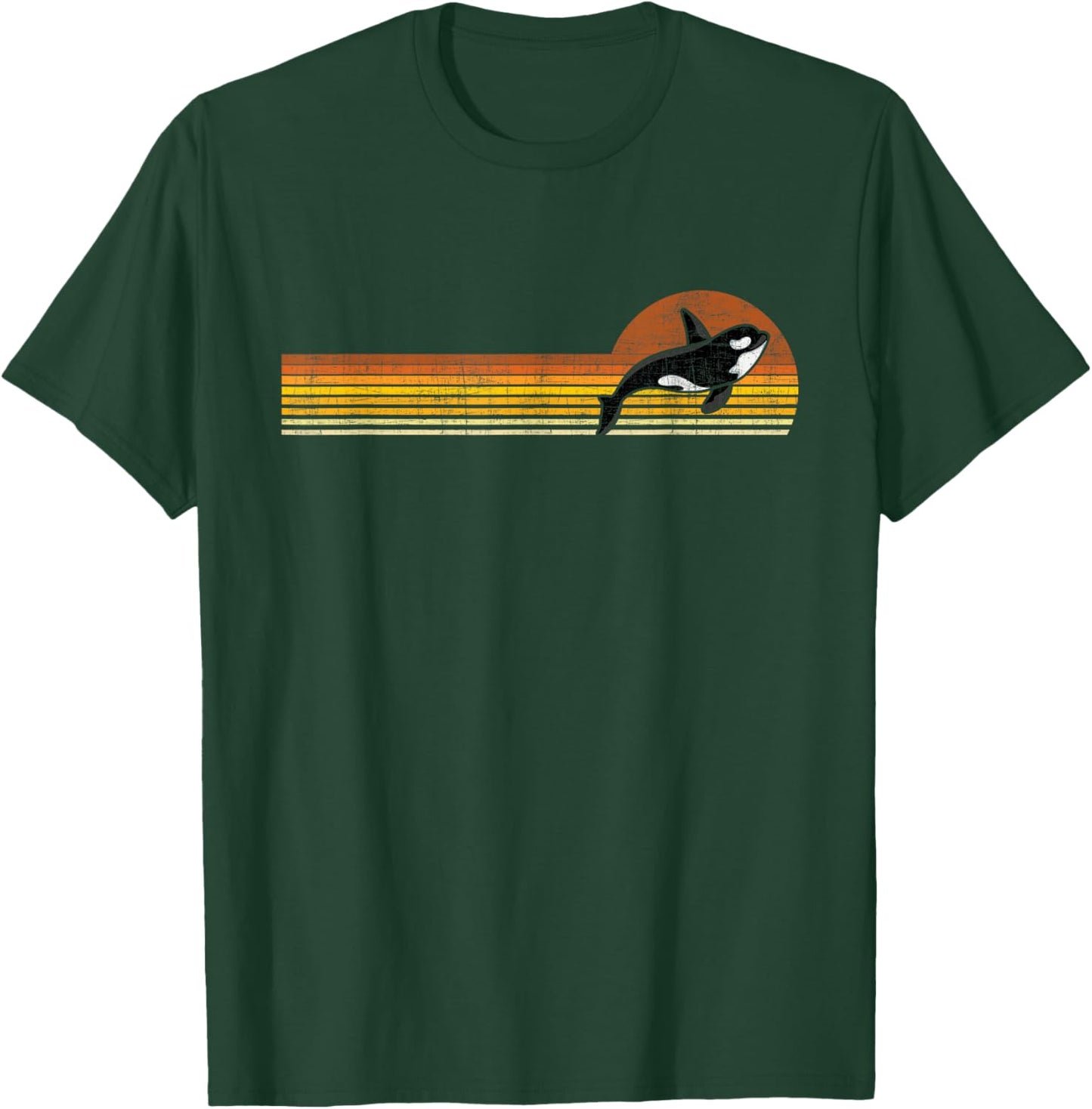 Retro Whale Lover - Marine Biologist Aquarist Whales Diver T-Shirt - T-Shirt | Forest