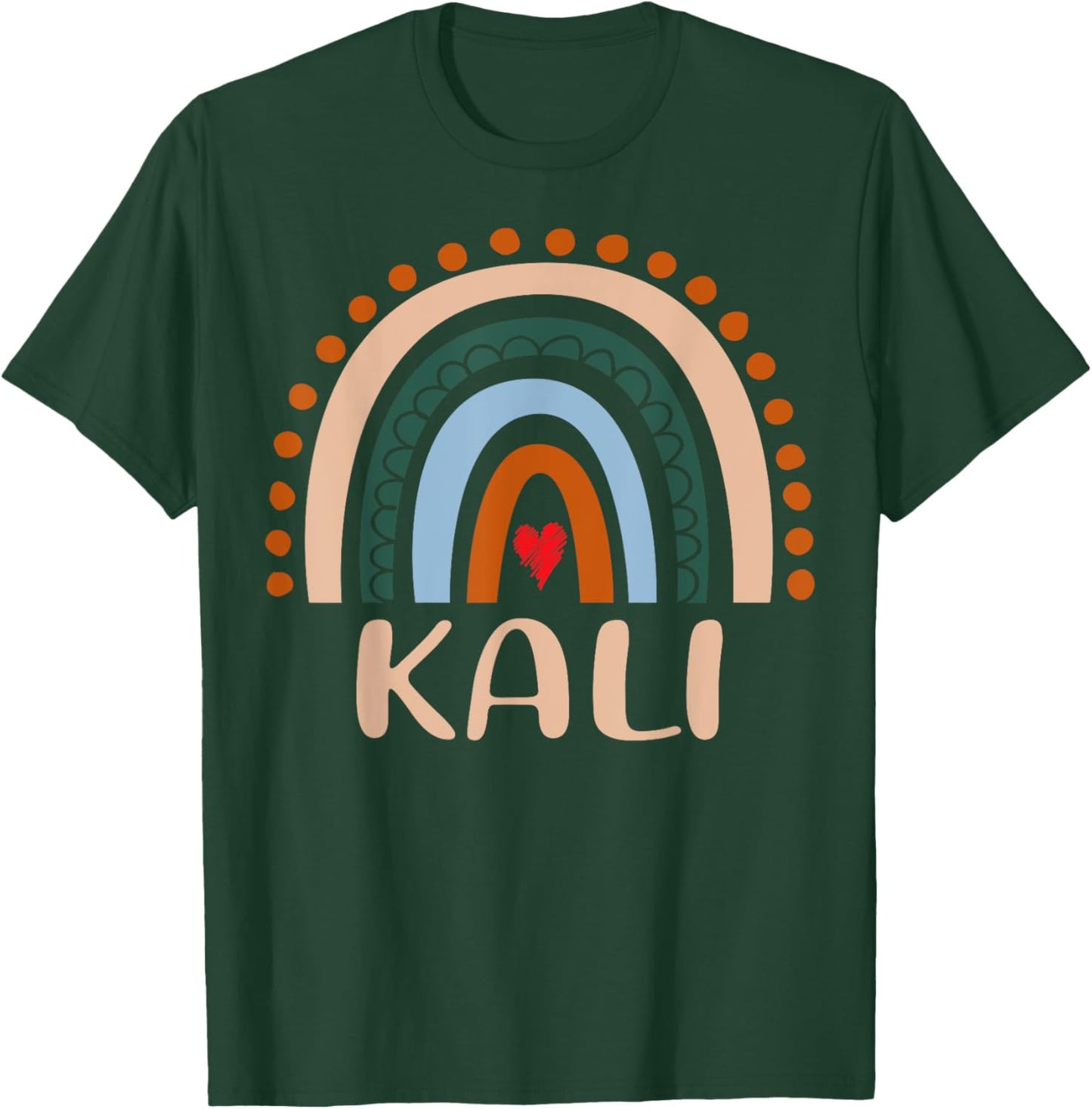 Kali Name Personalized Funny Women Rainbow Kali T-Shirt - T-Shirt | Forest