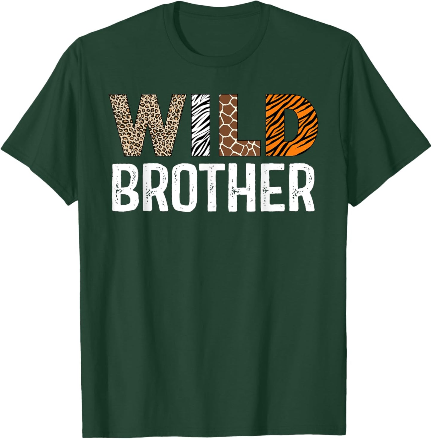 Brother of The Wild One Zoo Birthday Safari Jungle Family T-Shirt - T-Shirt | Forest