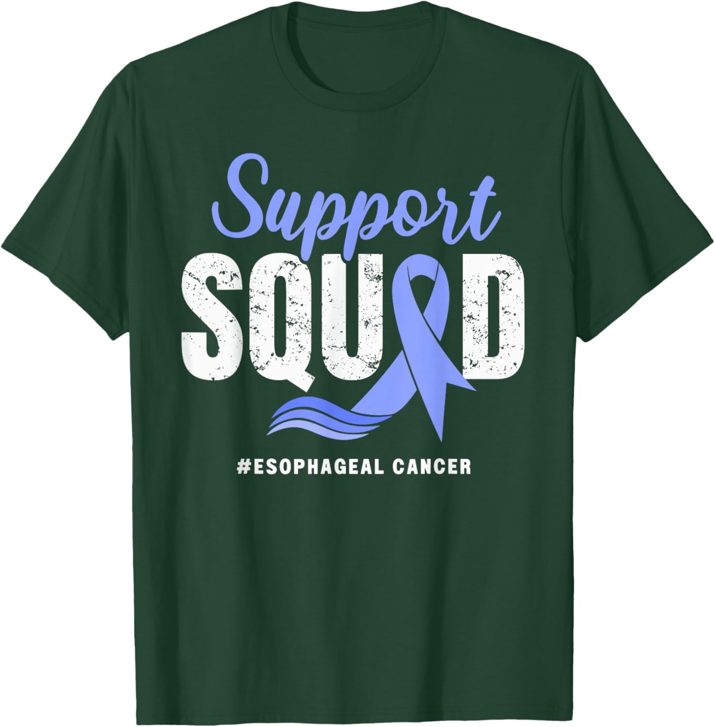 Esophageal Cancer Support Squad Periwinkle Ribbon awareness T-Shirt - T-Shirt | Forest