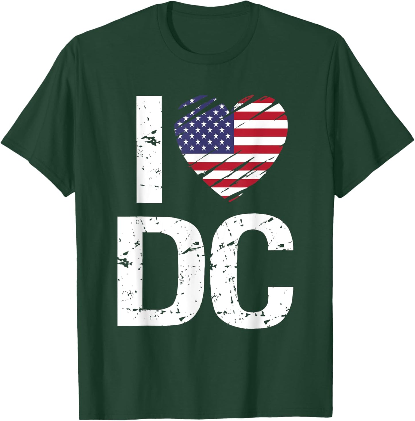 I love DC with American Flag T-Shirt - T-Shirt | Forest