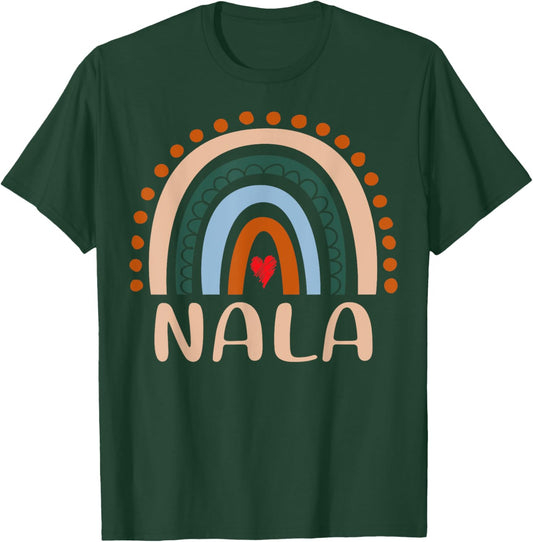 Nala Name Personalized Funny Women Rainbow Nala T-Shirt - T-Shirt | Forest