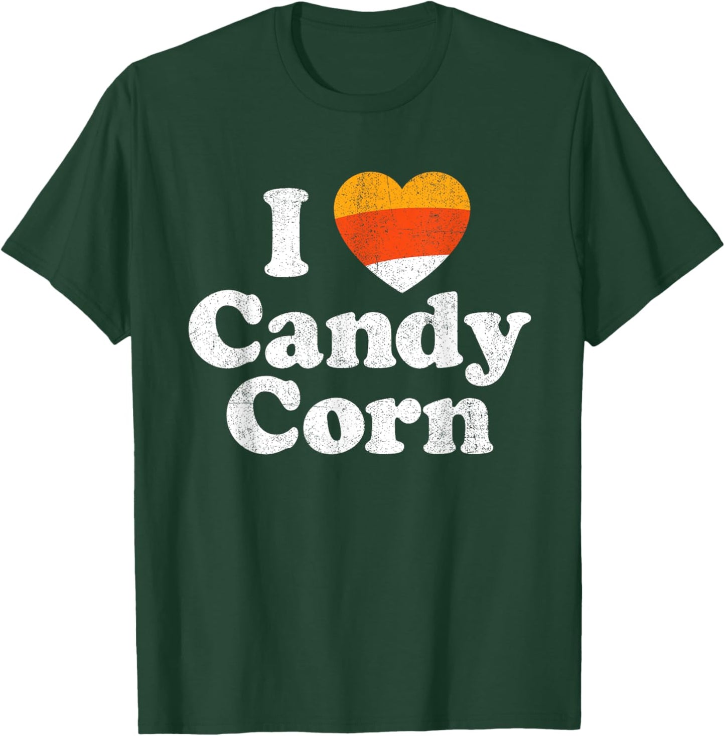 I Love Candy Corn Funny Halloween Retro 80's 70's Costume T-Shirt - T-Shirt | Forest