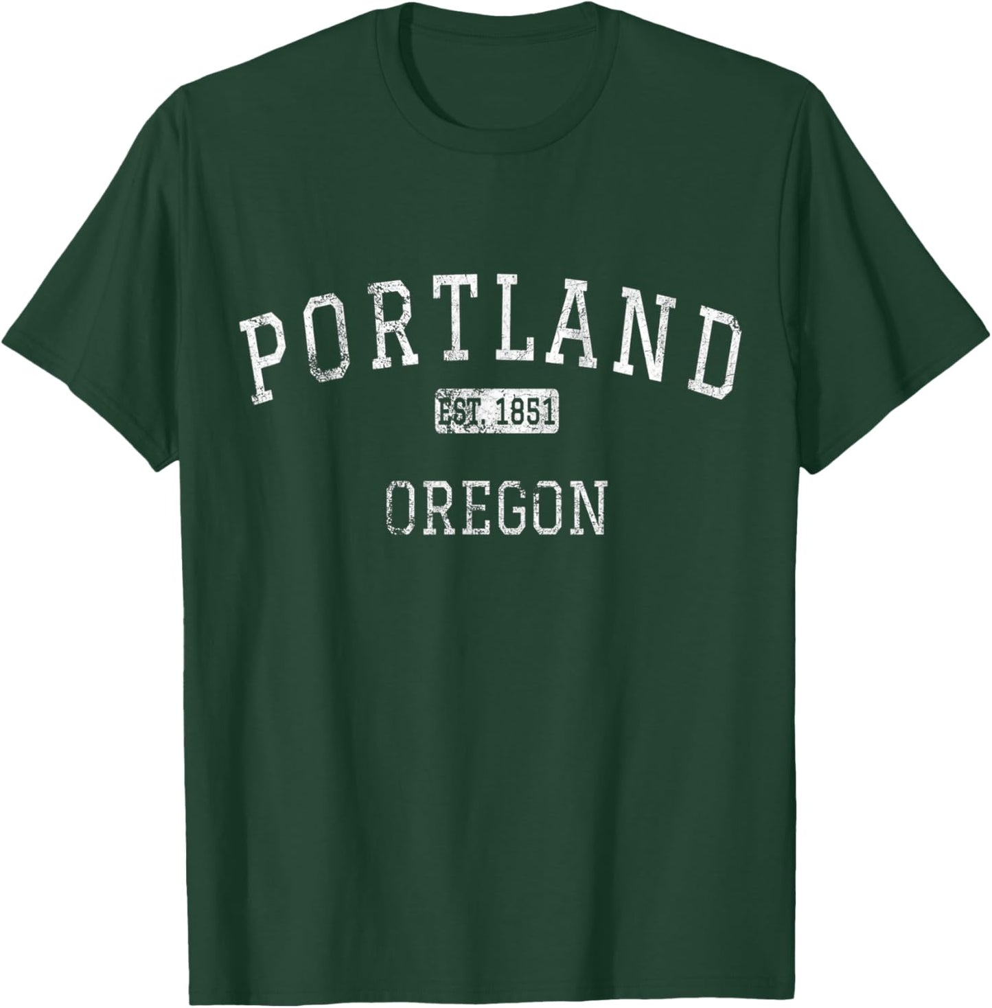 Portland Oregon Vintage , Black T-Shirt - T-Shirt | Forest