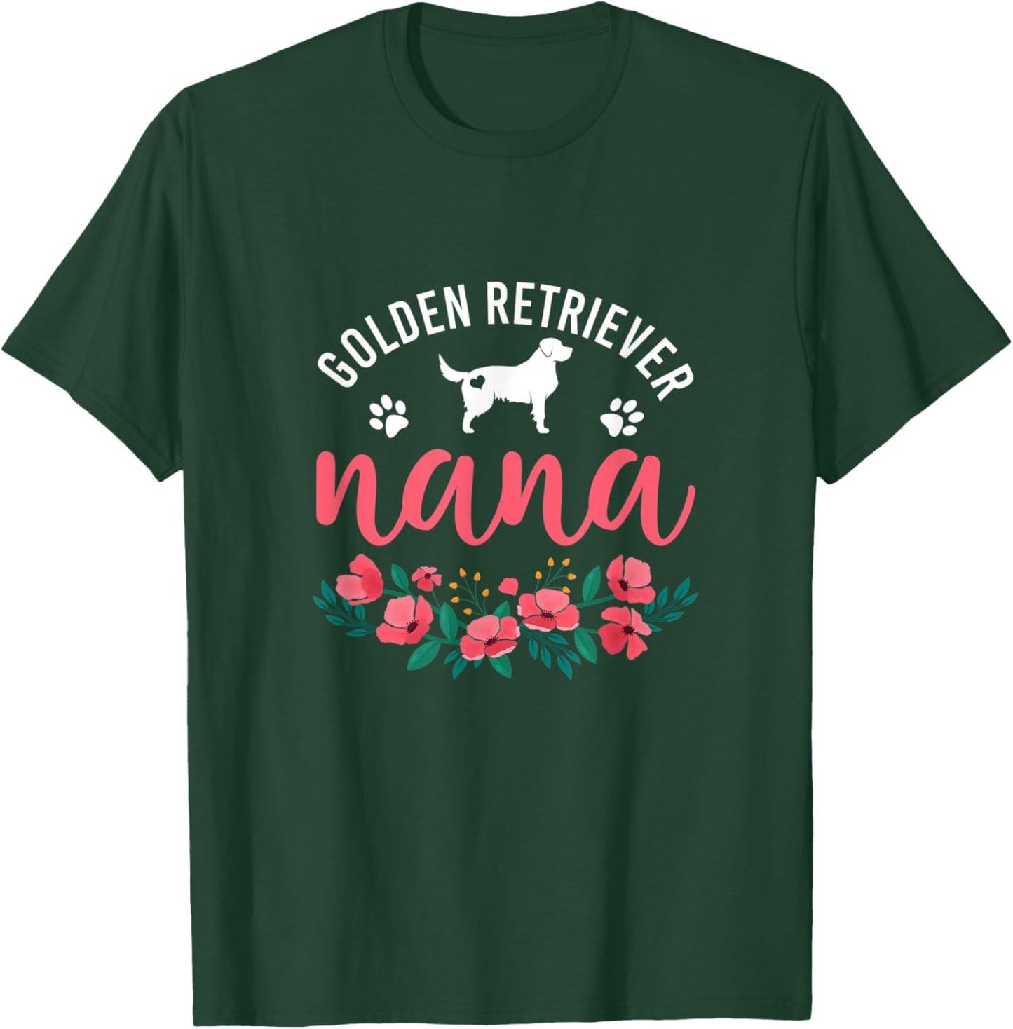 Golden Retriever Nana Dog Gifts Women Grandma Dog Christmas T-Shirt - T-Shirt | Forest